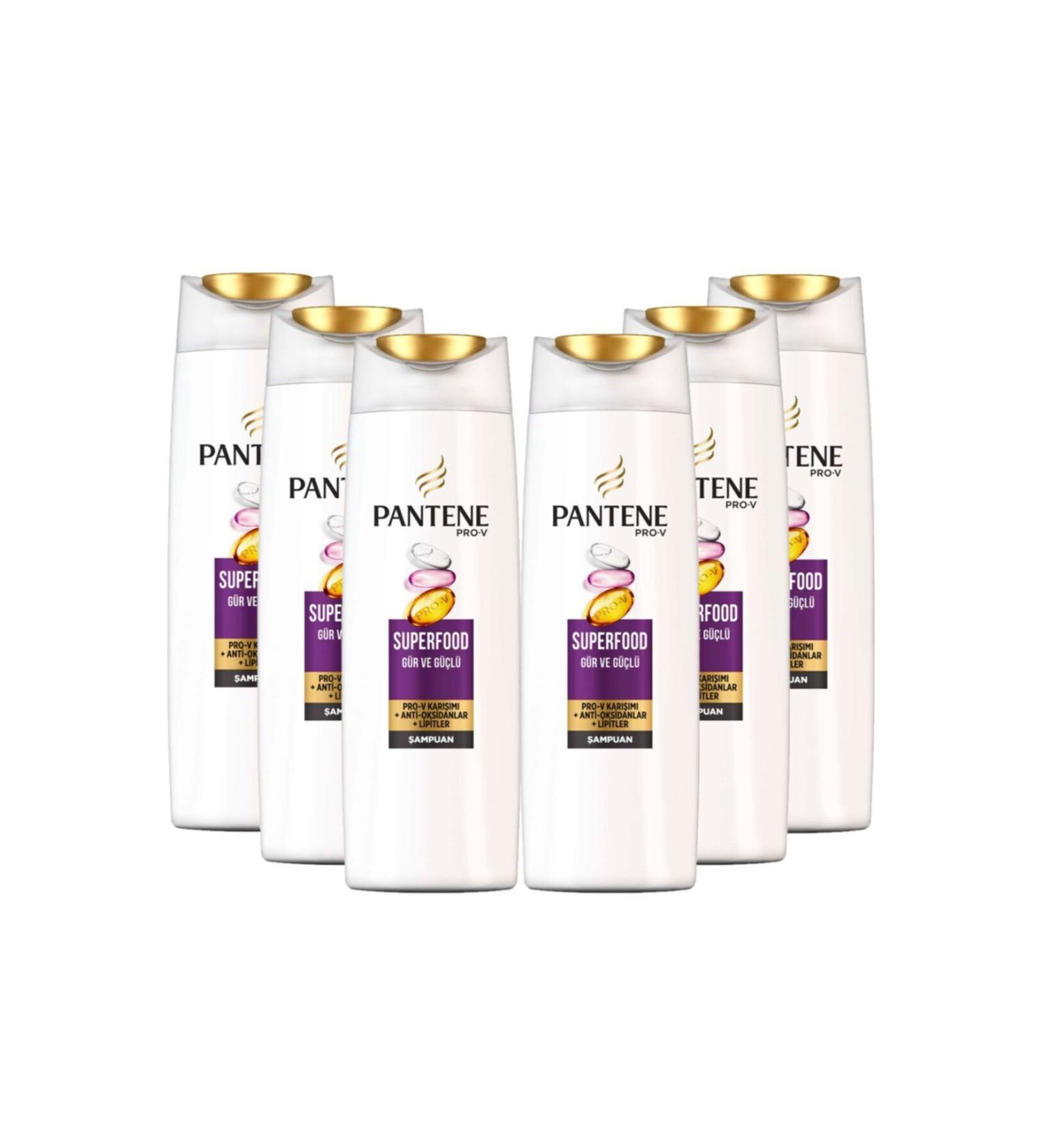 Pantene Superfood Thick and Strong Shampoo 350 Ml*6