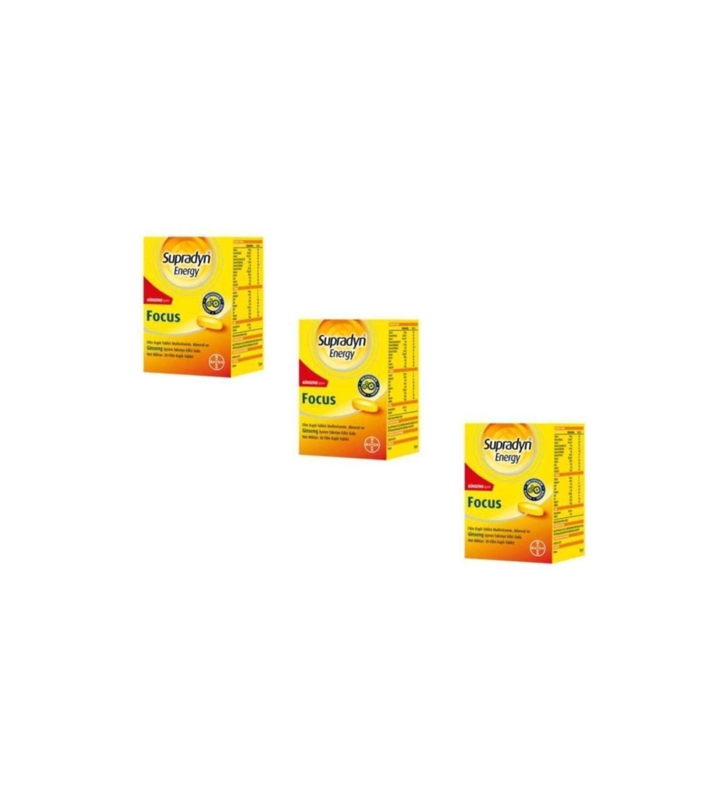 4moms Supradyn Energy Focus 30 Tablets (Pack of 3)