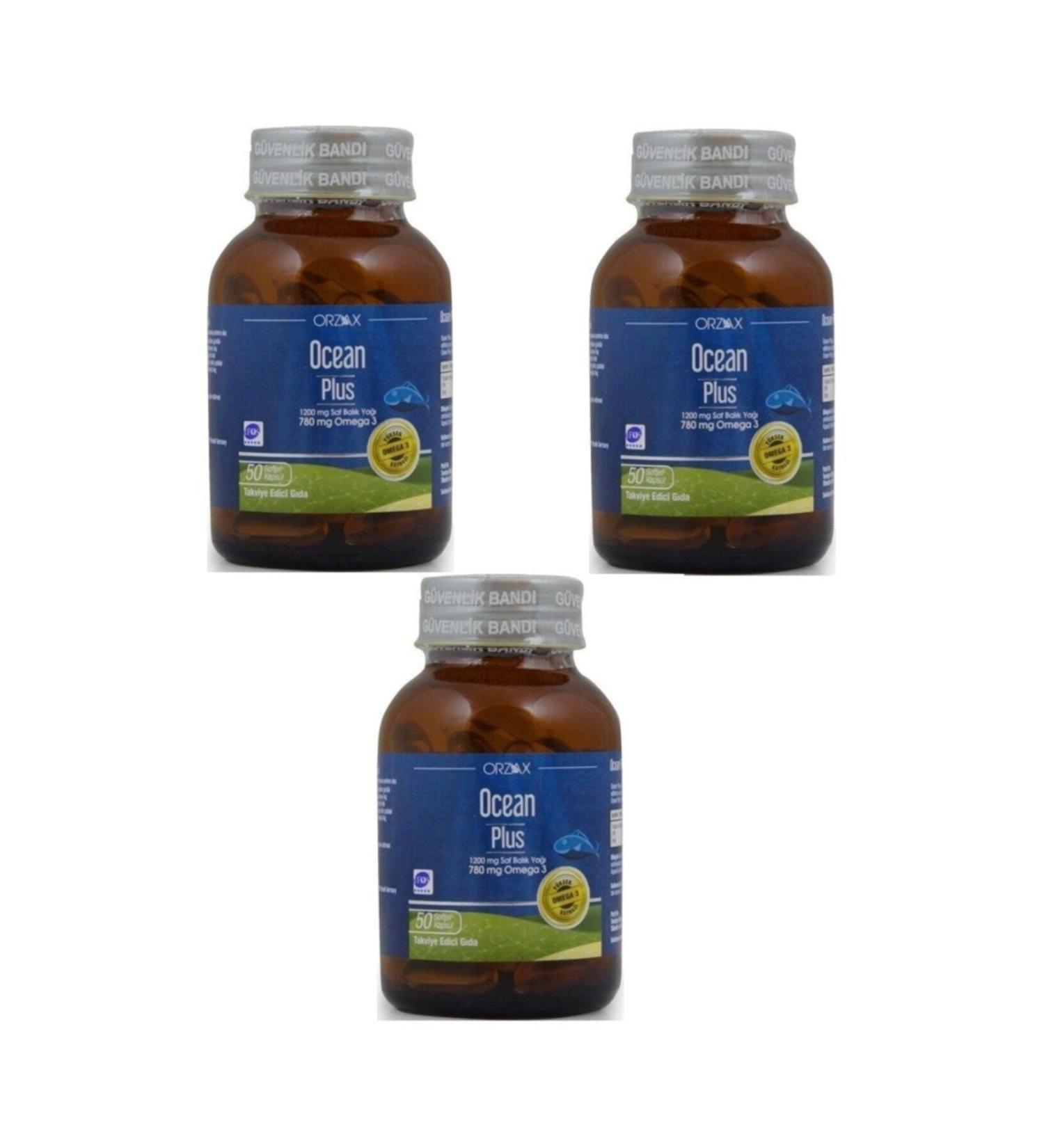 Ocean Ocean Plus 1200 Mg 50 Capsules Fish Oil - 3 Pieces