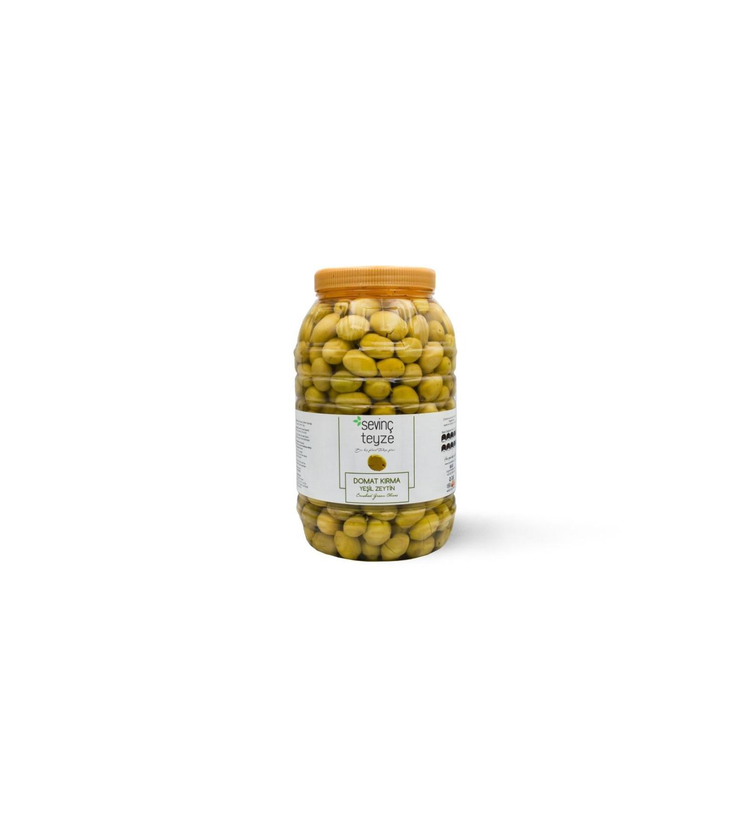 Organic Teyze Sevin Teyze Tomato Cracked Green Olives 2 Kg. - Buy Online on GoSupps.com