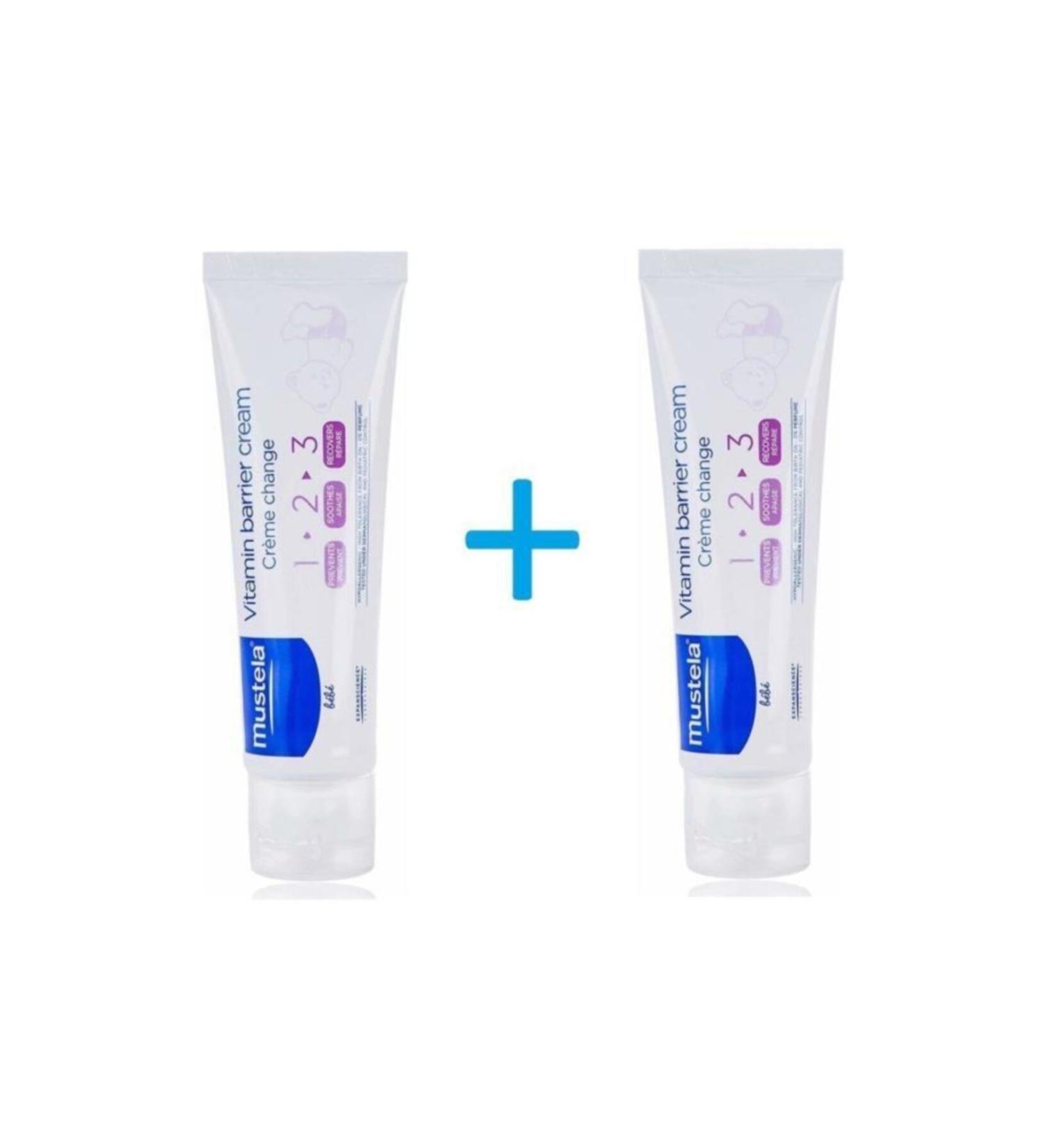 Mustela Vitamin Barrier Cream 1.2.3 Diaper Rash Cream 100 Ml 2 Pieces