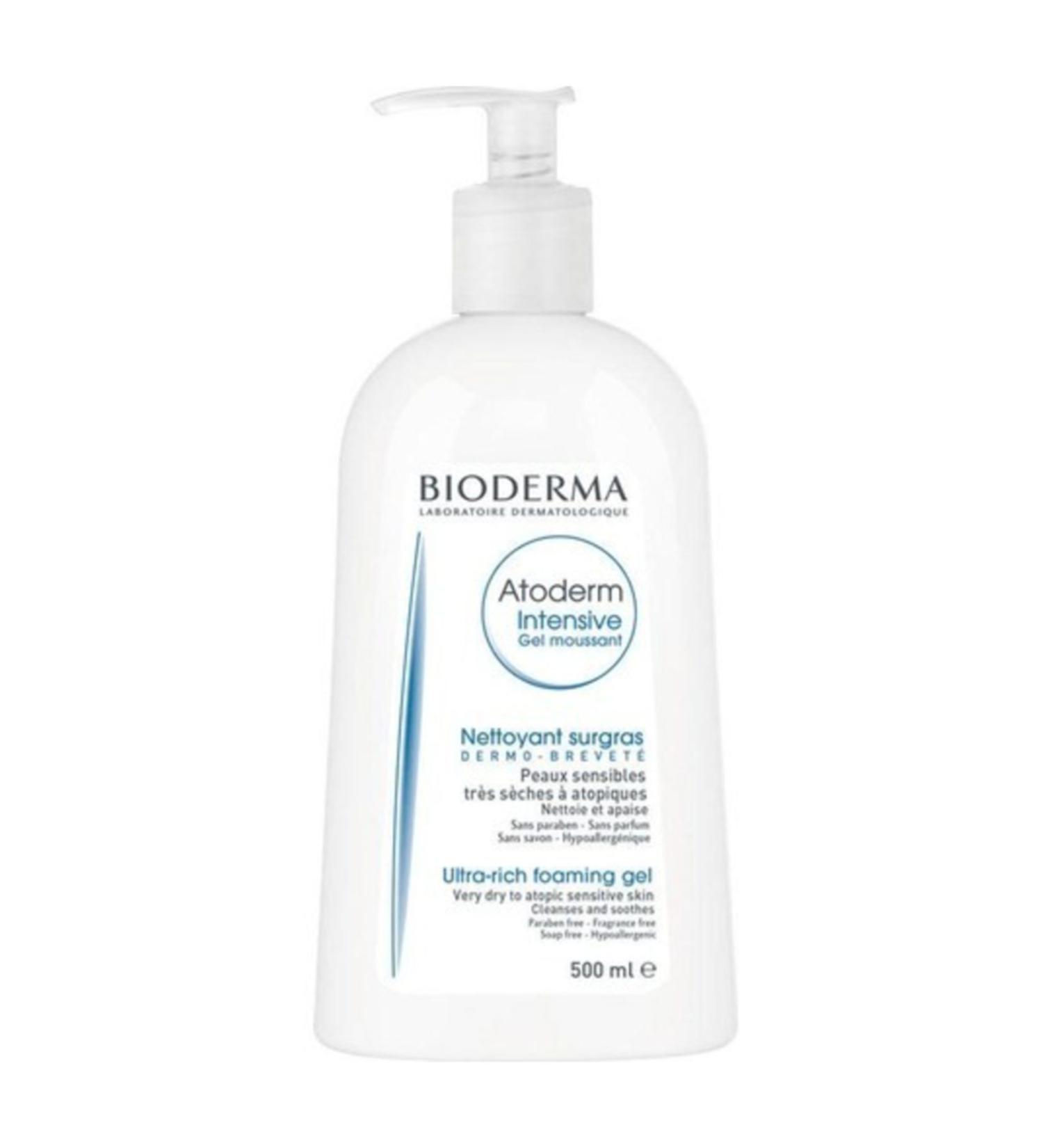 Bioderma Atoderm Intensive Foaming Gel - Moisturizing Cleansing Gel 500 ml
