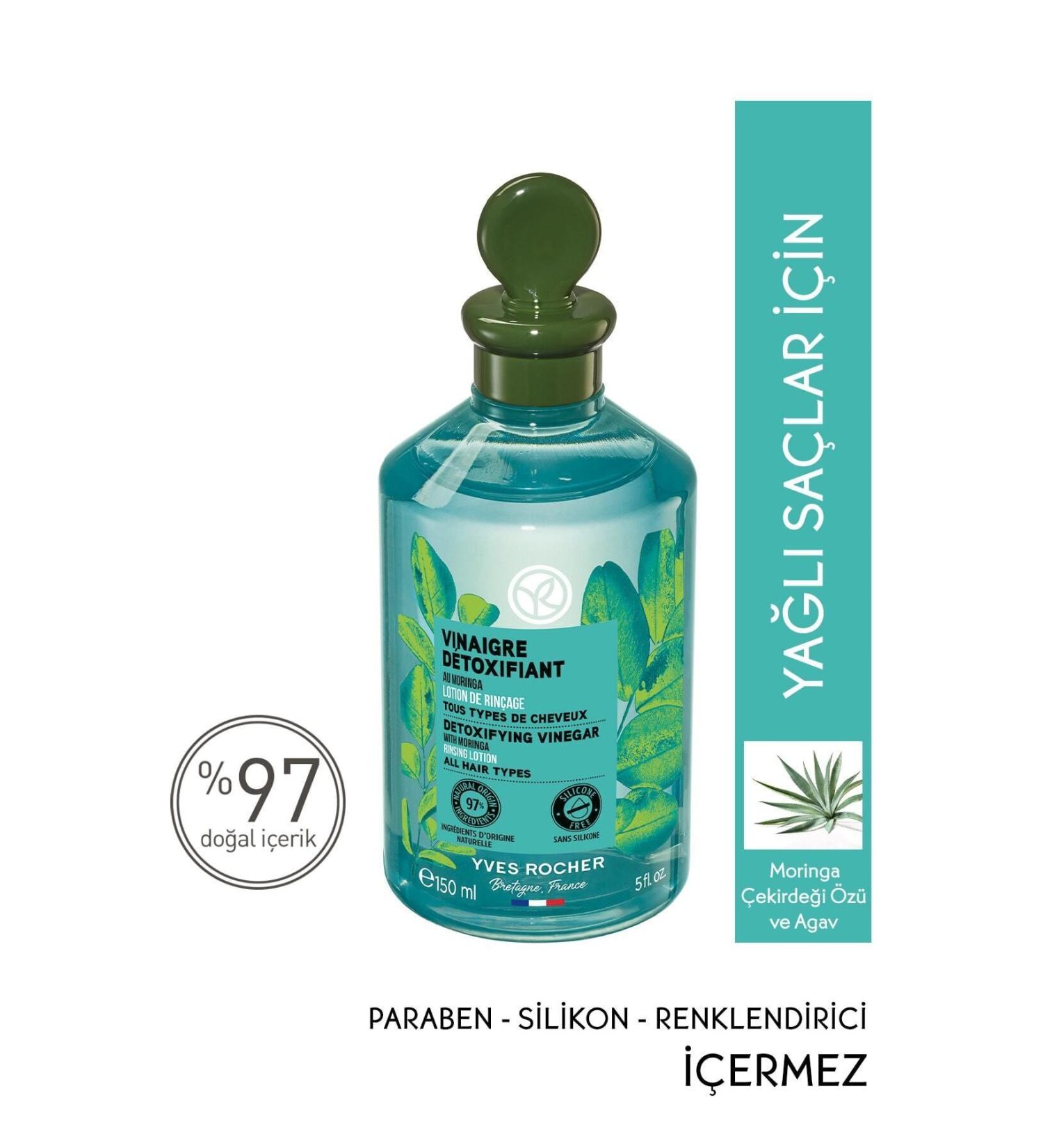 Yves Rocher MORINGA HAIR SOOTHING AND BALANCING HAIR VINEGAR/TONIC - VEGAN-150 ML KEYON2928