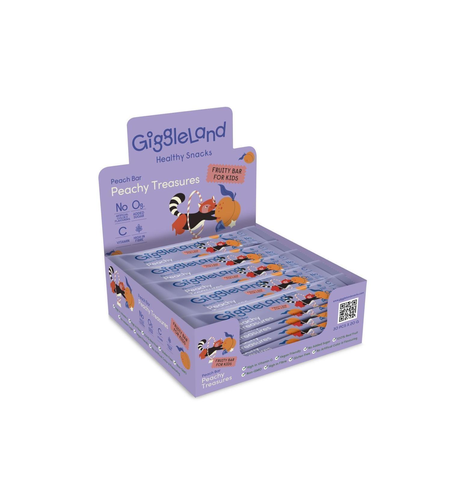 GiggleLand Peach Fruit Bar 20 g x 30 pieces