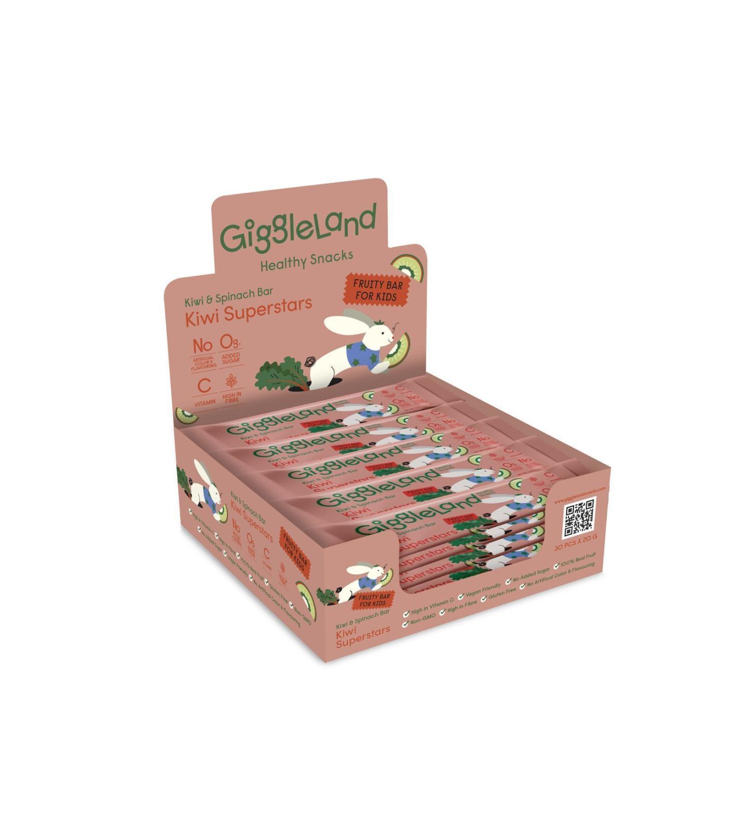 GiggleLand Kiwi Fruit Bar 20 g x 30 pieces