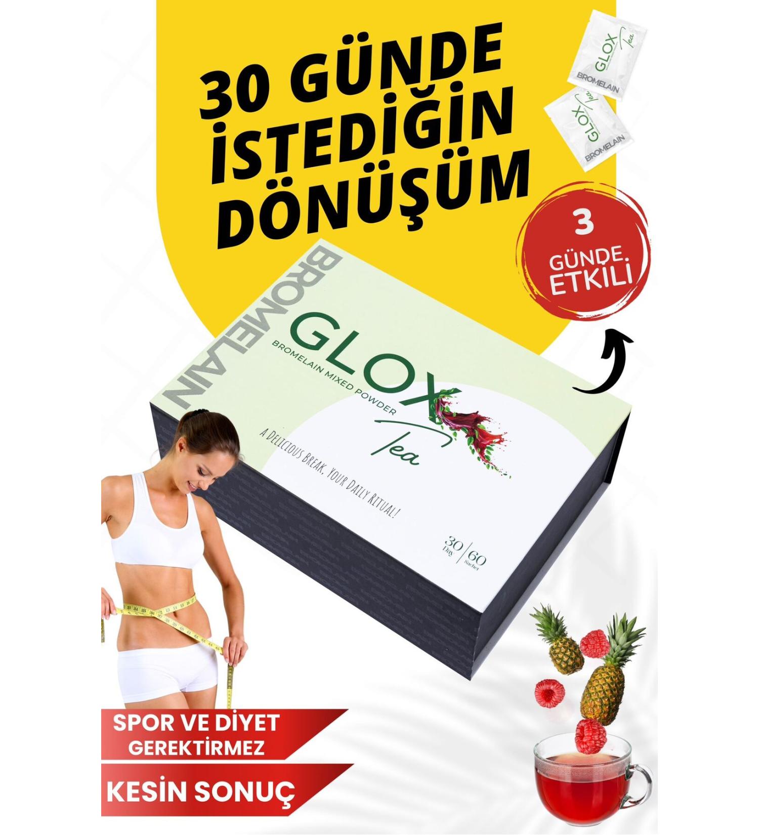 Herbal Detox Tea Rich in Bromelain Helps Regulate Fast and Metabolism 60 Pieces