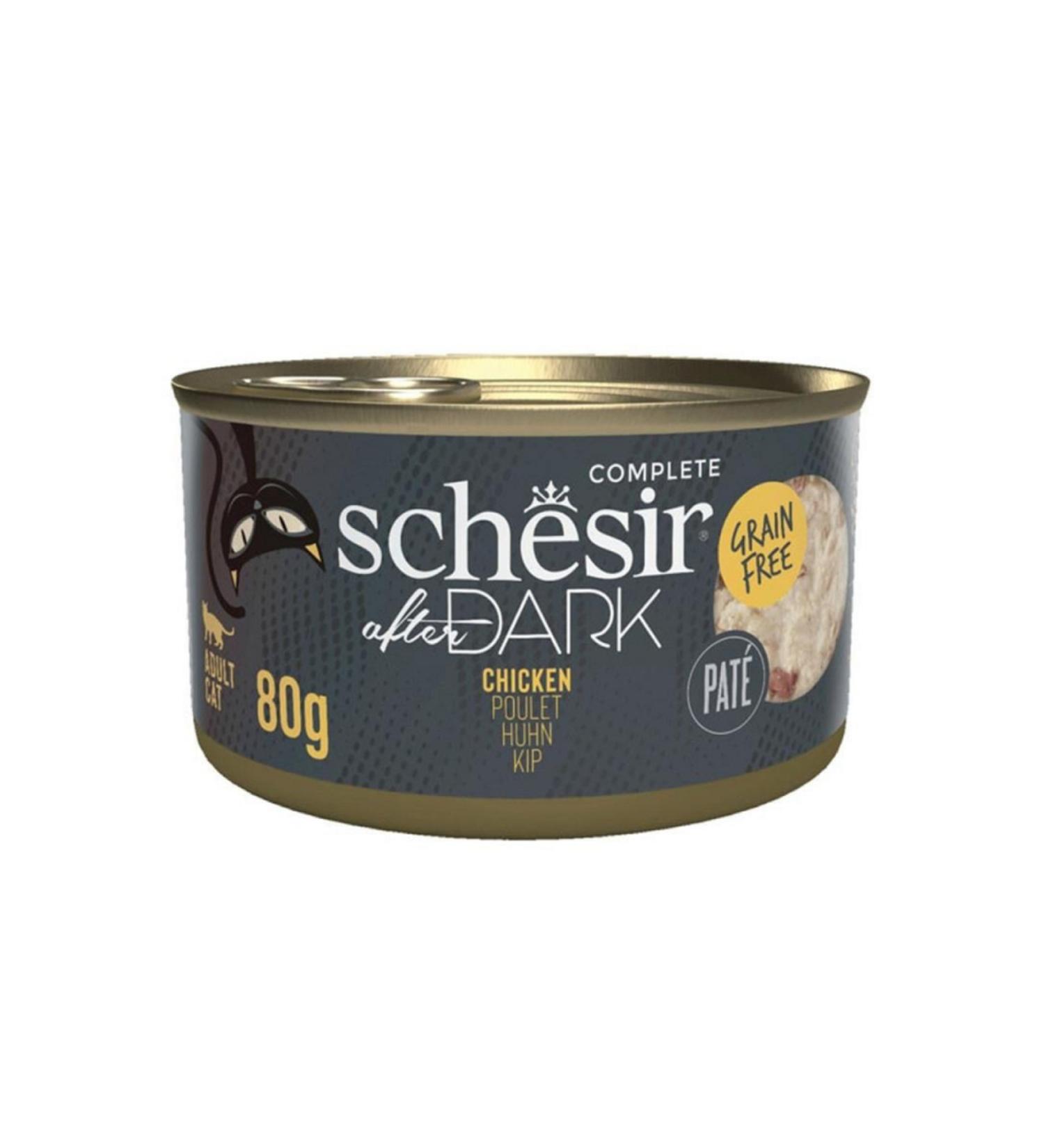 Schesir After Dark Pate Chicken Adult Cat Canned Food 80gr
