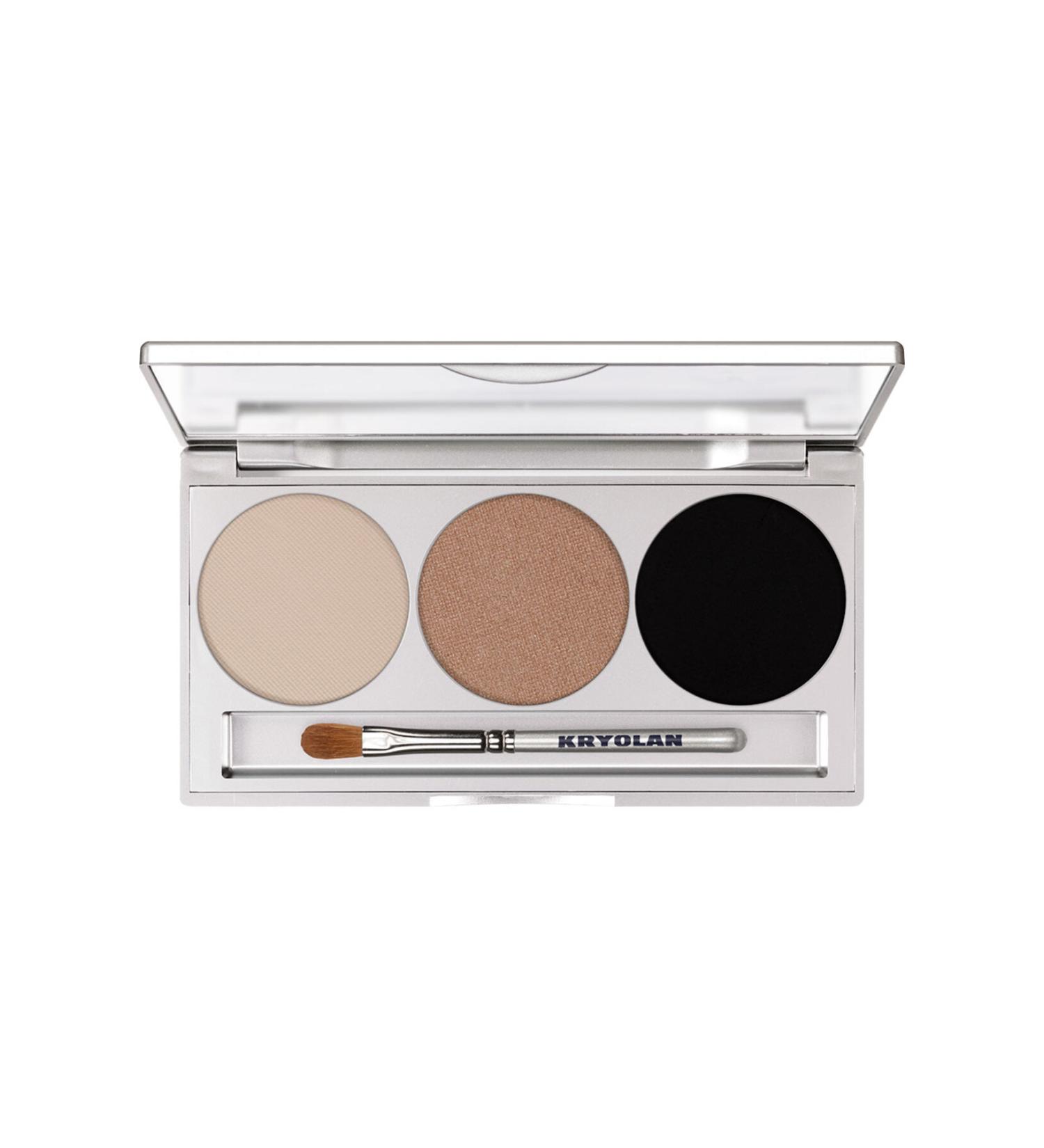Kryolan Eye Shadow Palette - Smokey Collection Trio Set