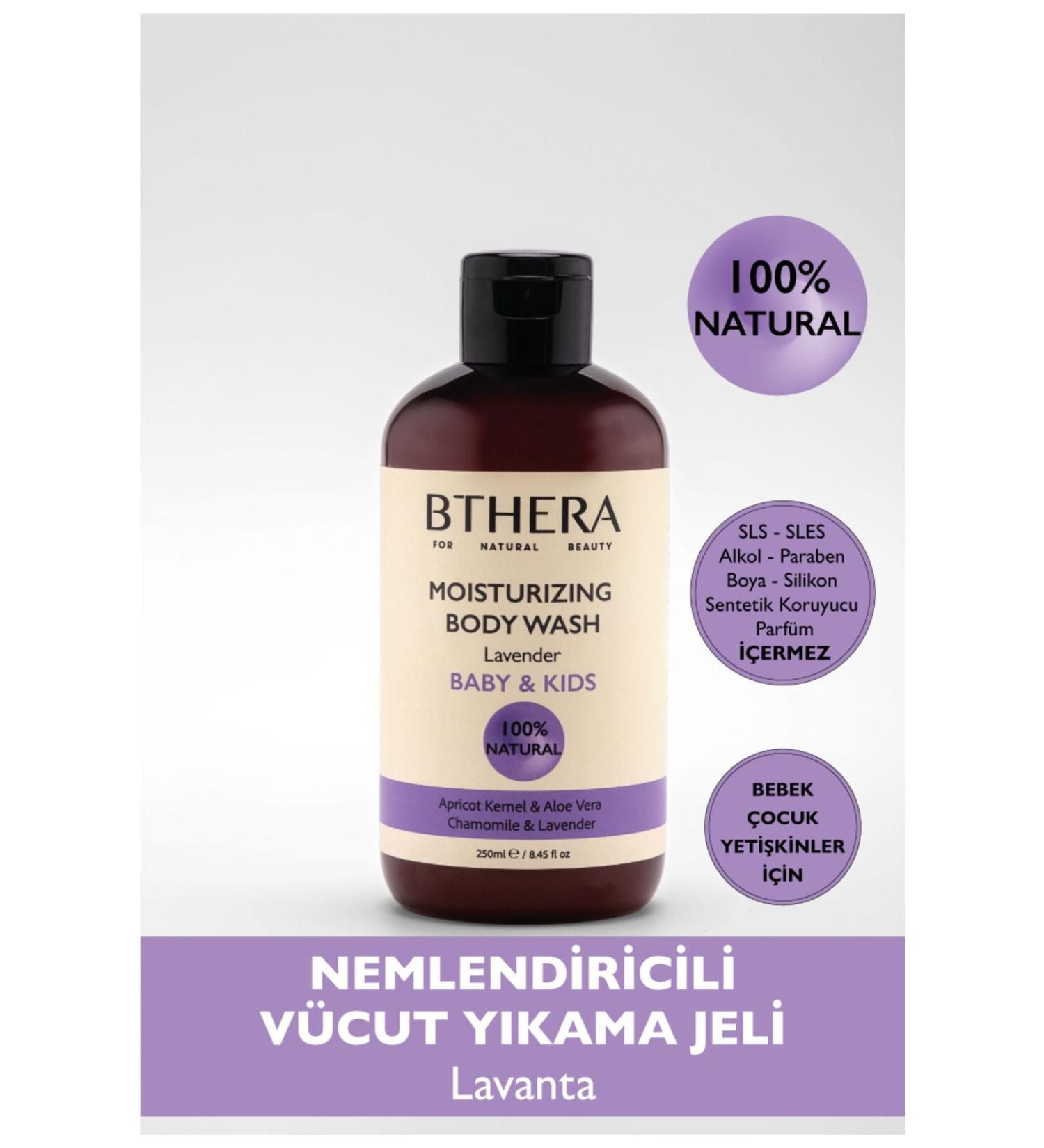 Bthera Natural - Moisturizing Body Wash Gel - Lavender Natural For All Skin Types - 250ml - Buy Online on GoSupps.com