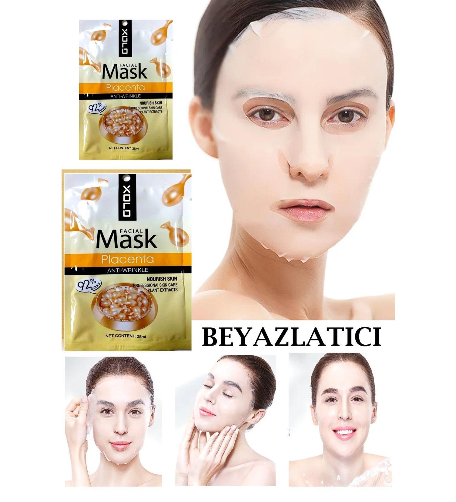 Uniquem Sheep Placenta Face Mask 3 Pieces Sheep Placenta Face Mask XL1790 - Buy Online on GoSupps.com