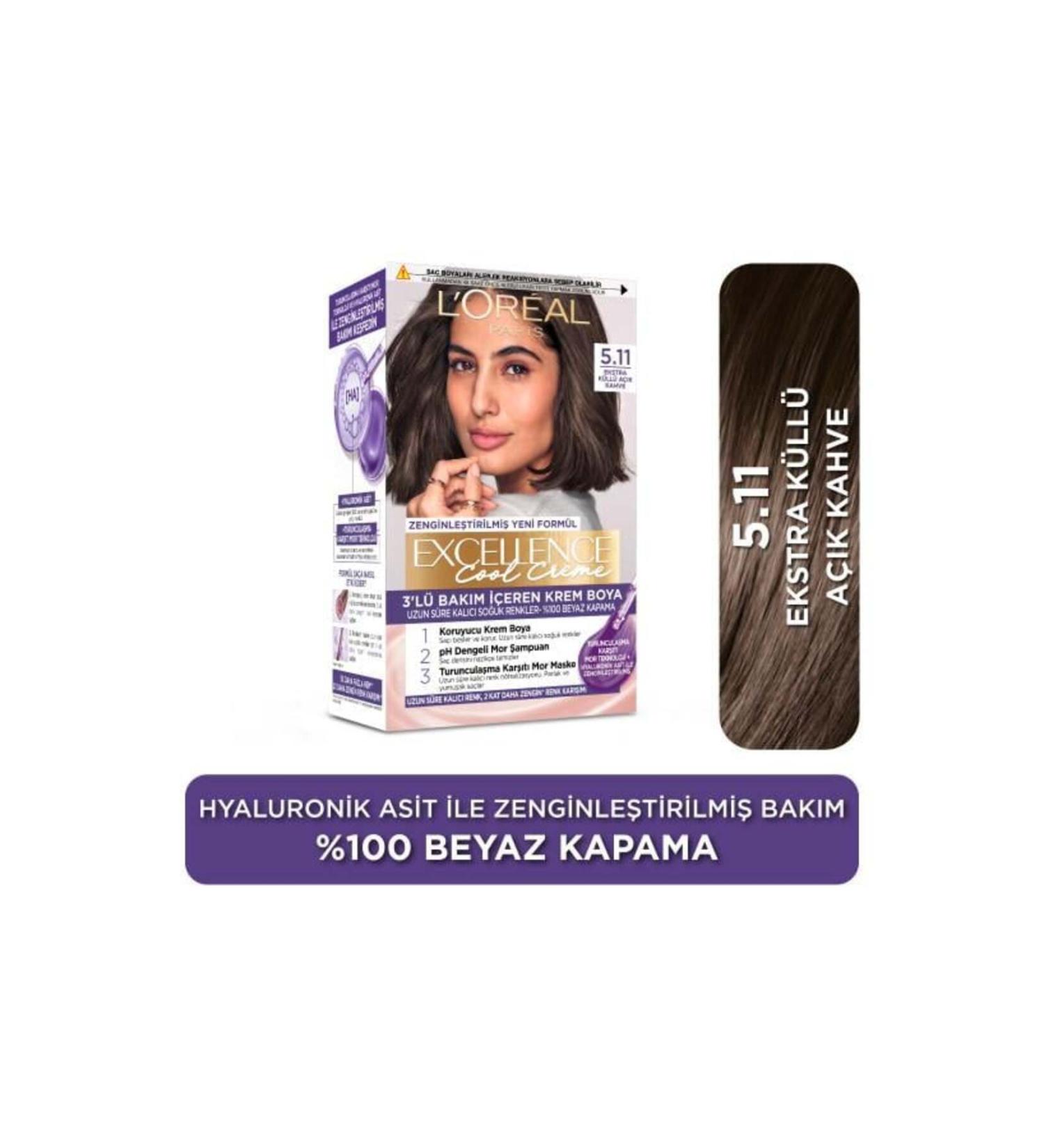 L'Oreal Paris L'Or al Paris Excellence Cool Creme 5.11 Extra Ash Light Brown Hair Dye