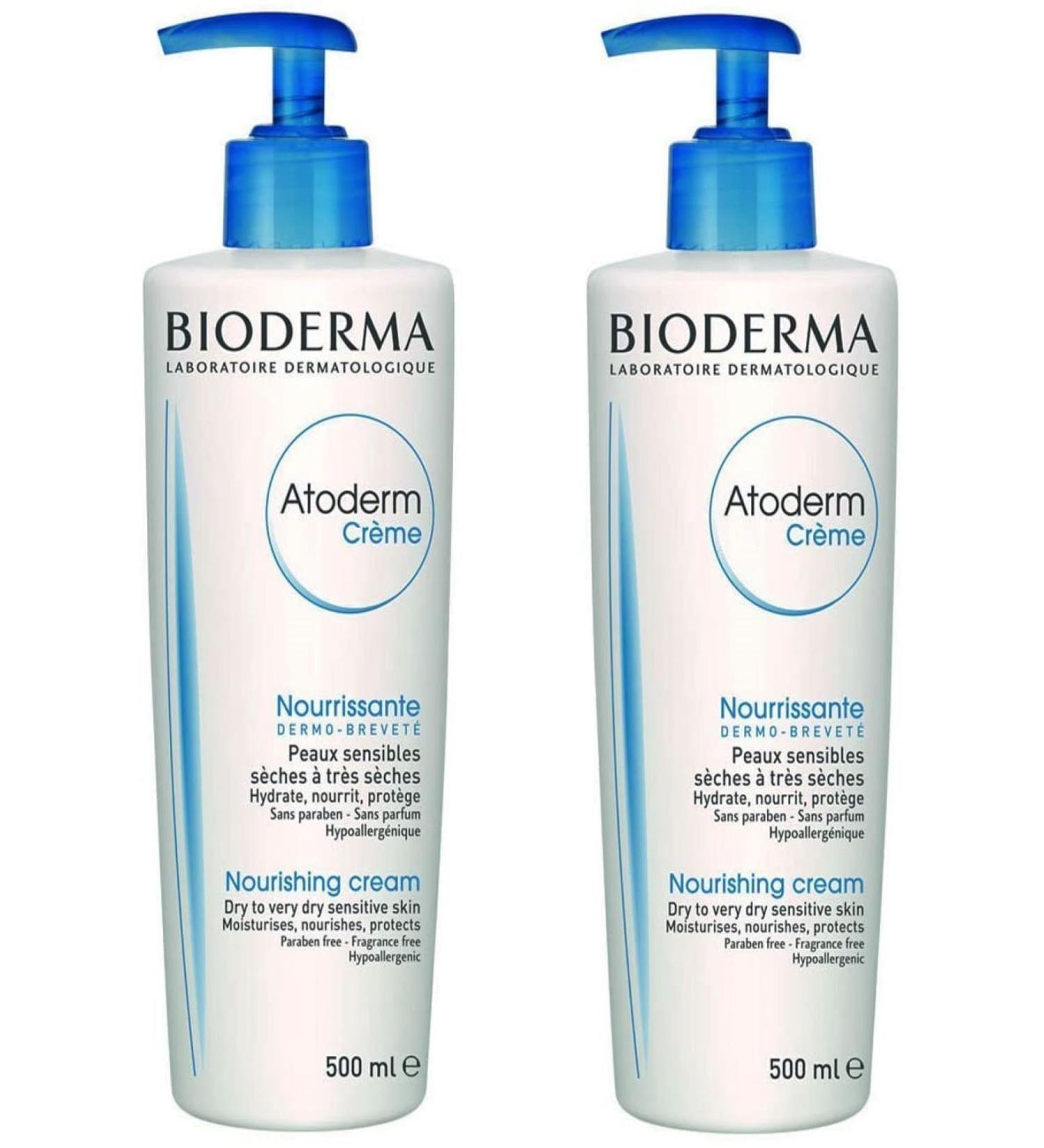 Bioderma Atoderm Moisturizing Cream for Very Dry Skin 500 ml 2 Pieces 3401399373466