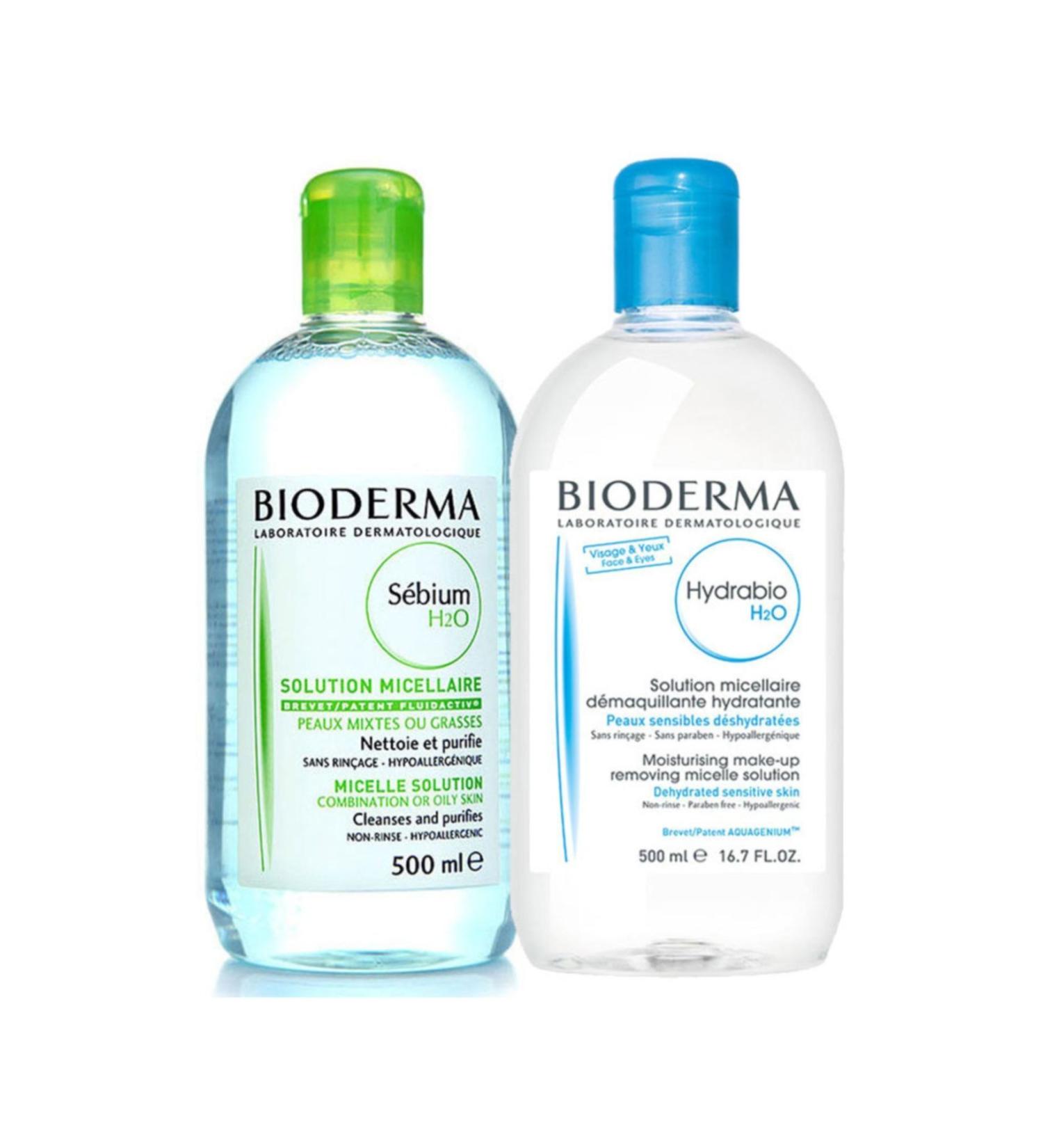 Bioderma Sebium H20 500 ml + Hydrabio H20 Micellar Solution 500 ml 9900000038514