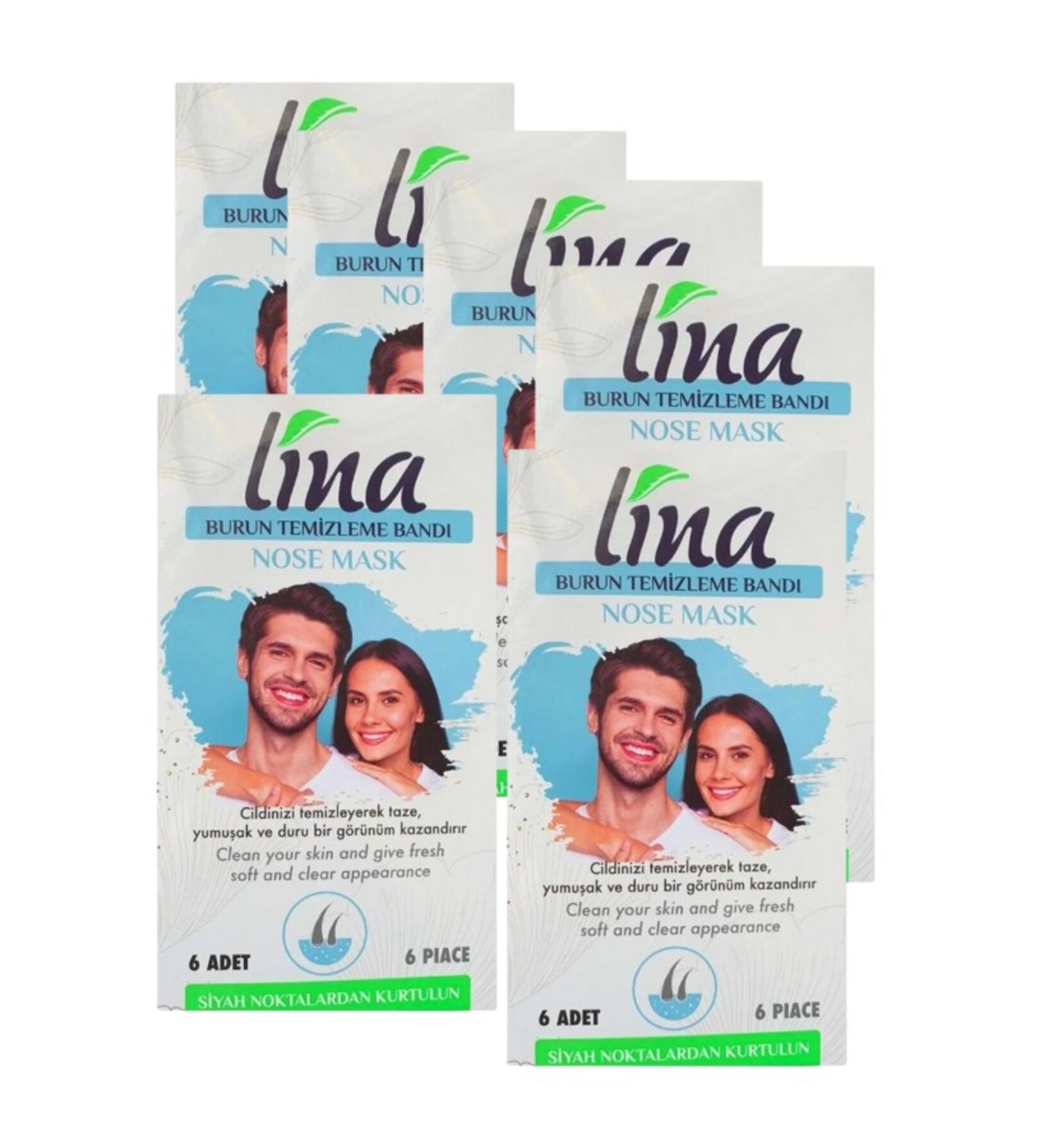 Lina L NA NOSE CLEANING STRIP FOR BLACK SPOTS 6 PIECE PACK X 6