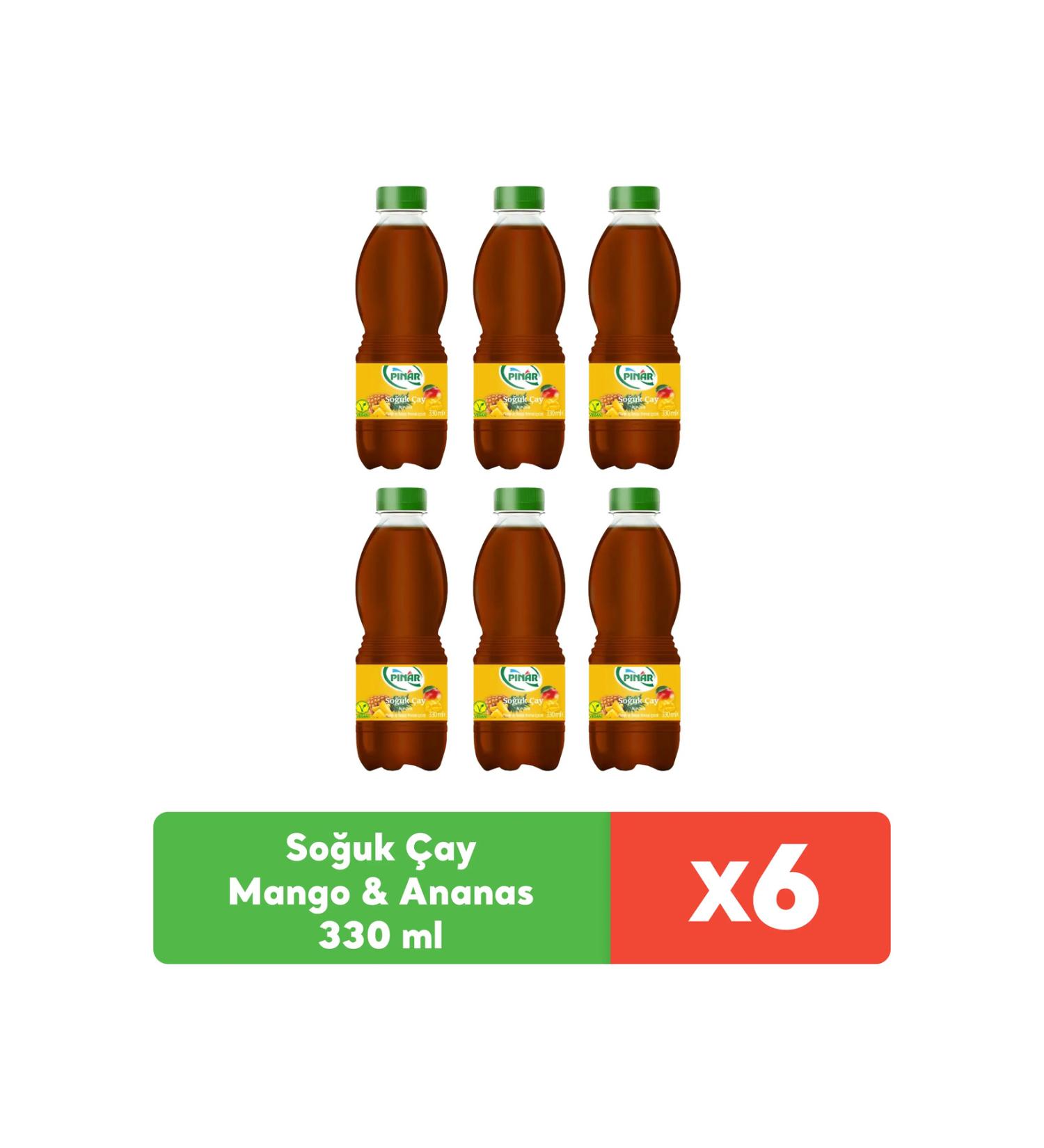 Pinar Iced Tea Mango & Pineapple 330 ml x 6 Pieces