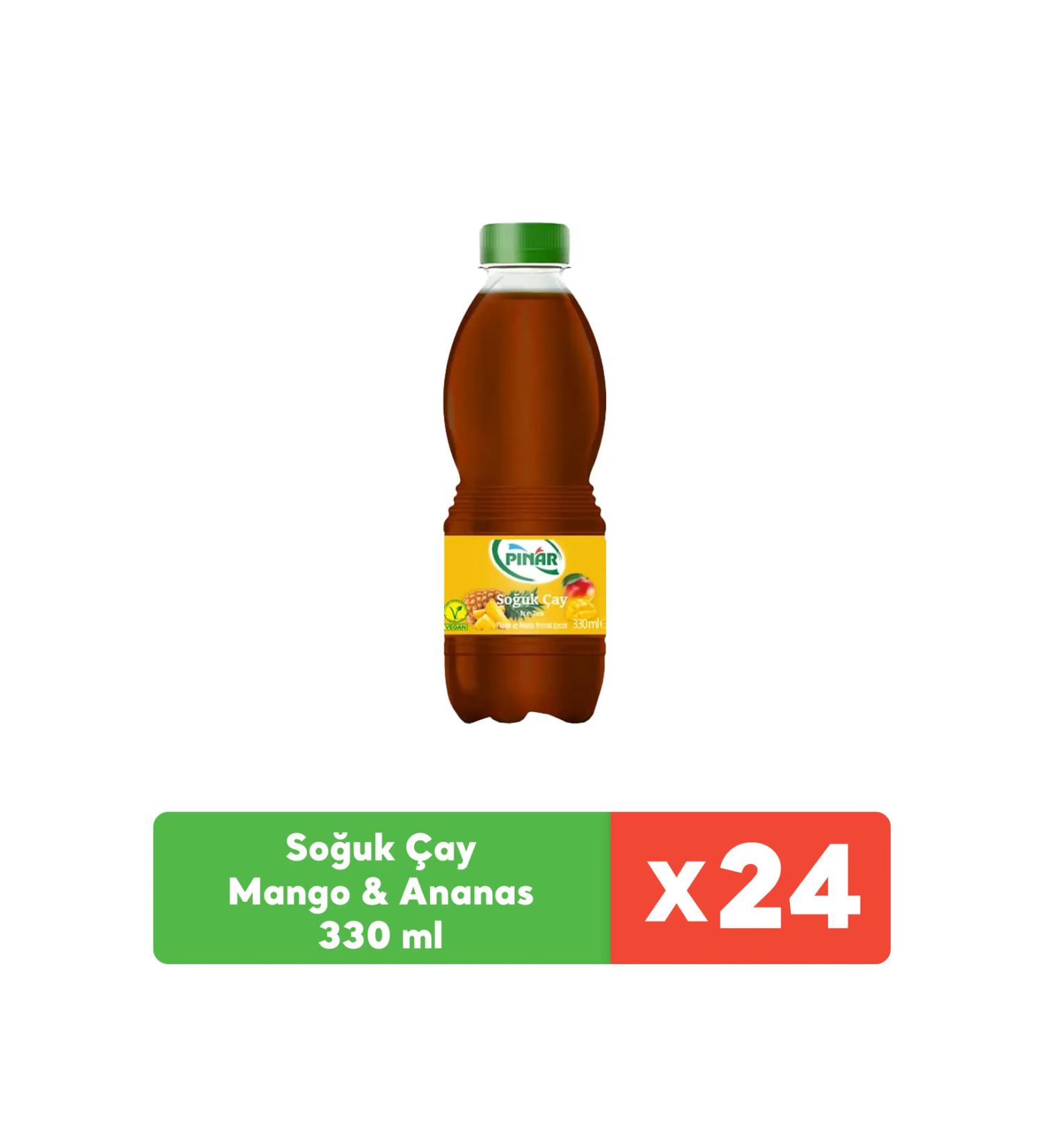Pinar Iced Tea Mango & Pineapple 330 ml x 24 Pieces