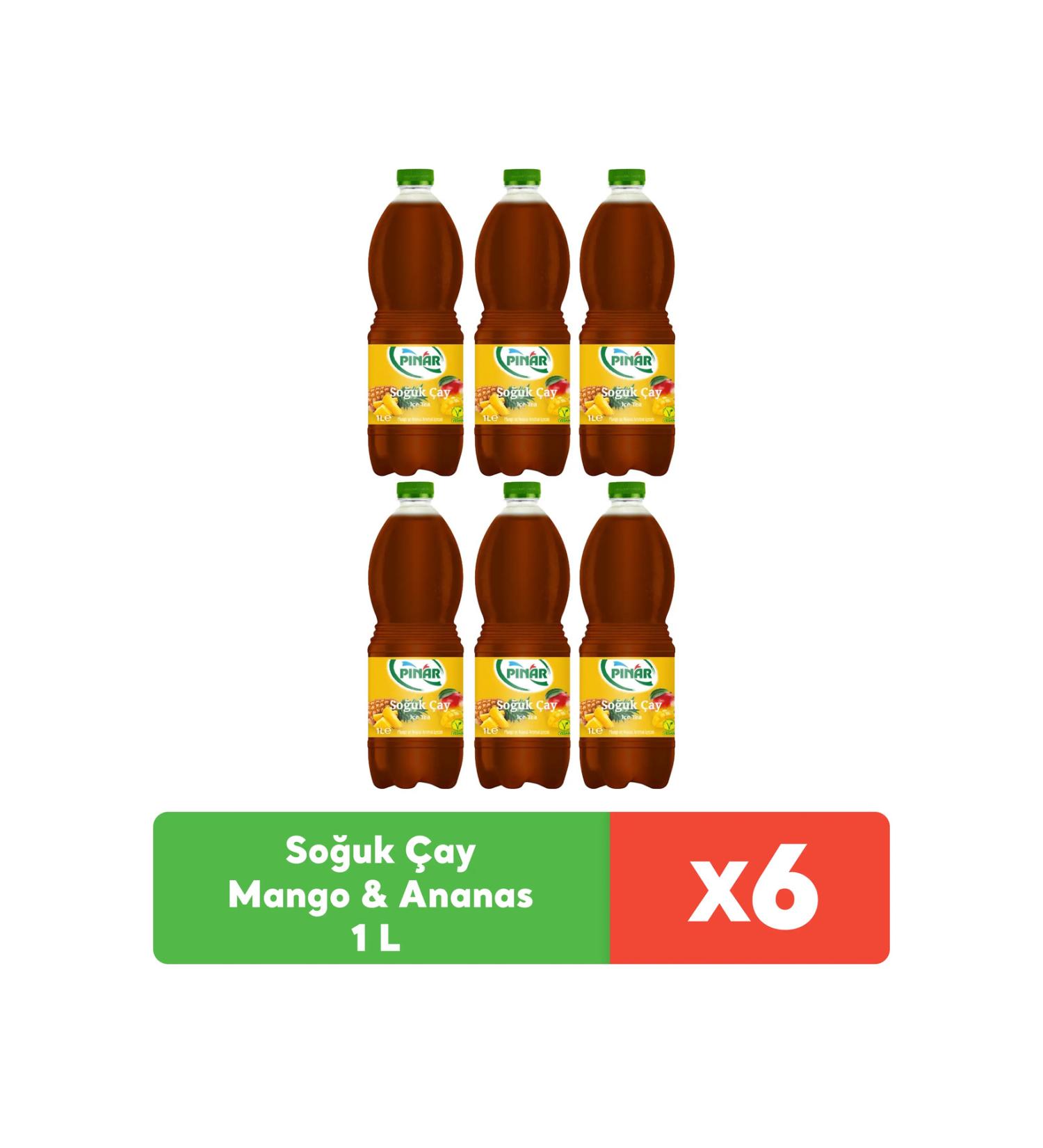Pinar Iced Tea Mango & Pineapple 1 L x 6 Pieces