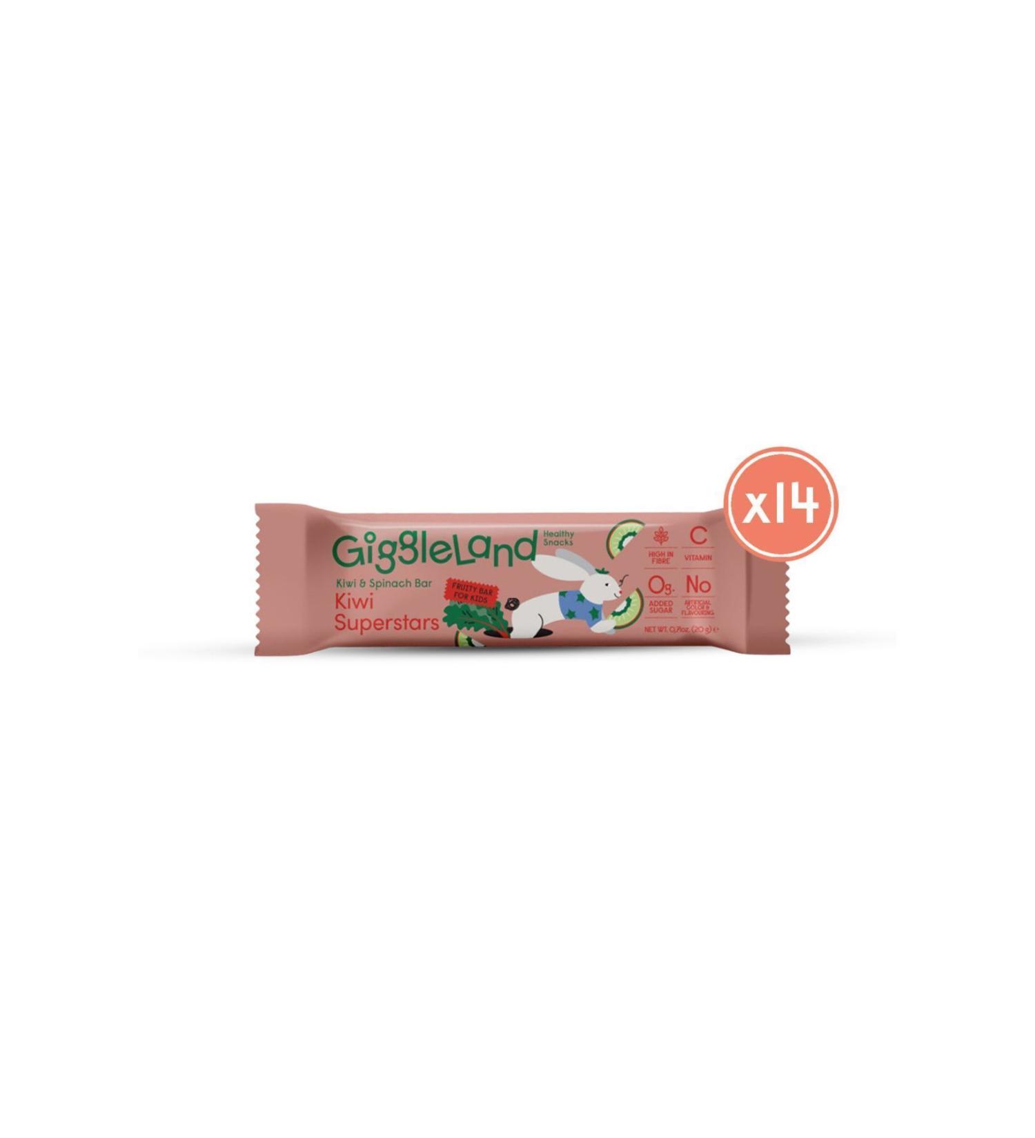 GiggleLand Kiwi Fruit Bar 20 g x 14 pieces