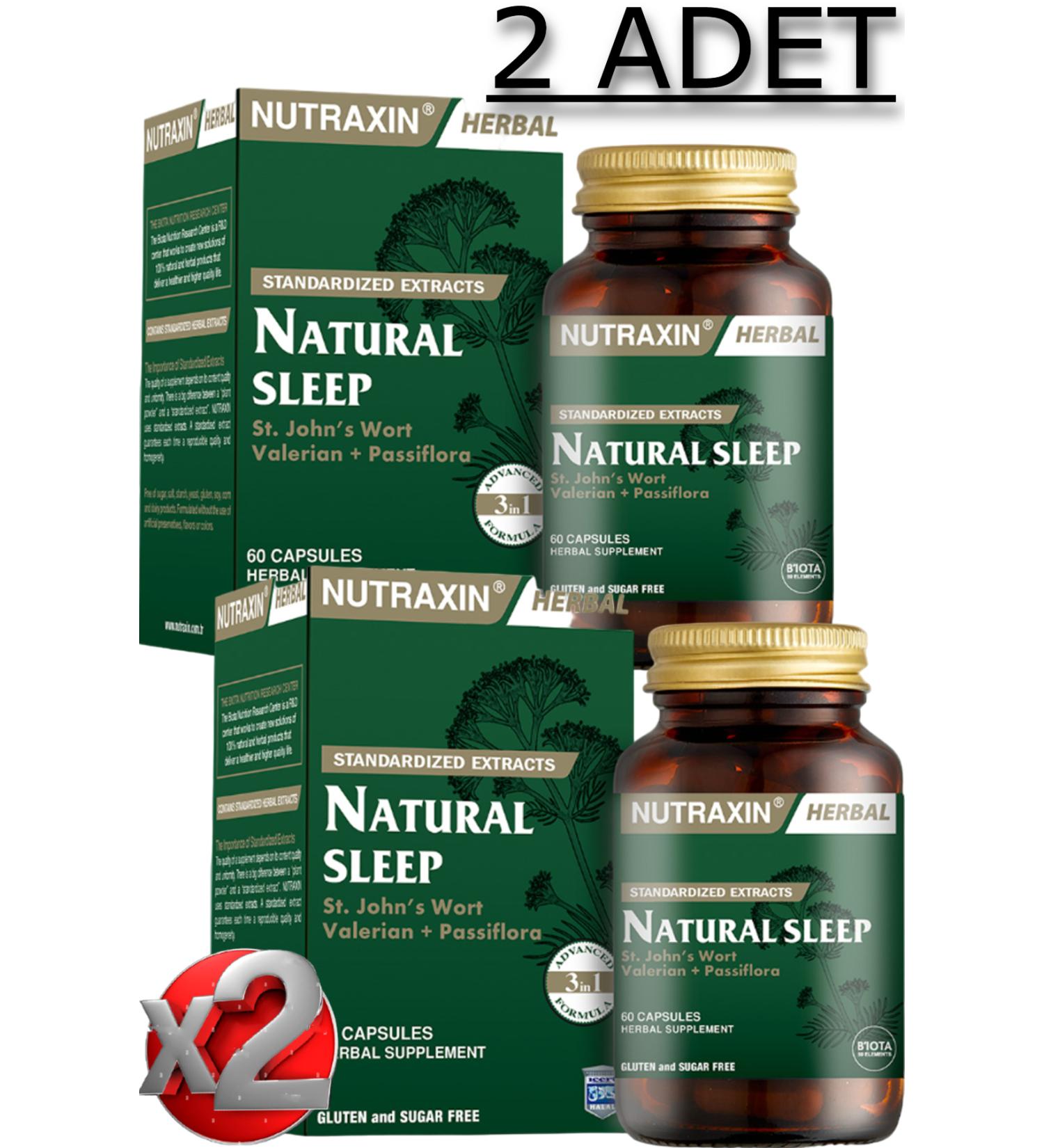 Nutraxin 2 Pieces Nutraxin Natural Sleep(sleep-problem) 60 Pieces Capsules - Buy Online on GoSupps.com