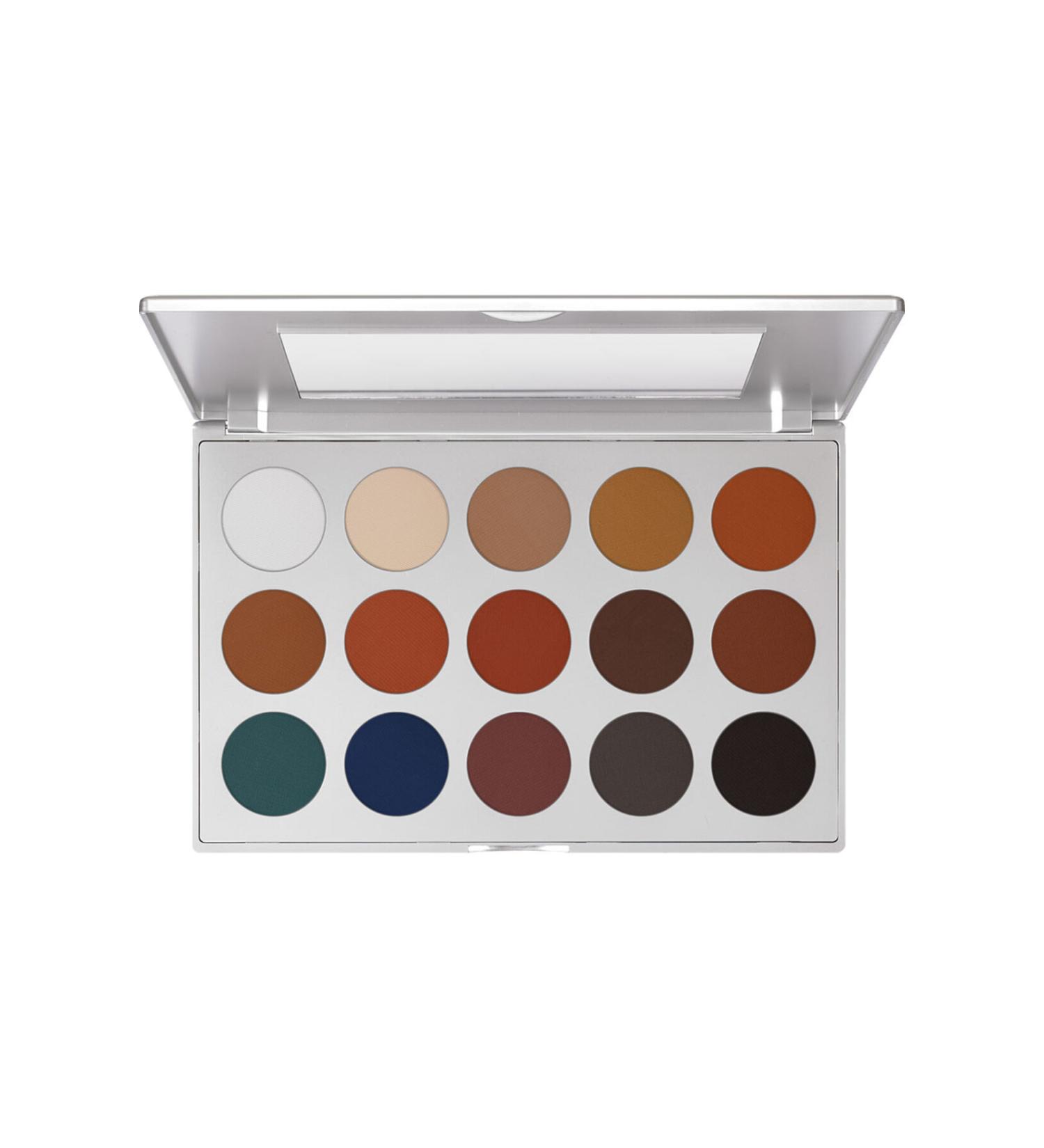 Kryolan Eye Shadow Mirror Palette 15 Colors
