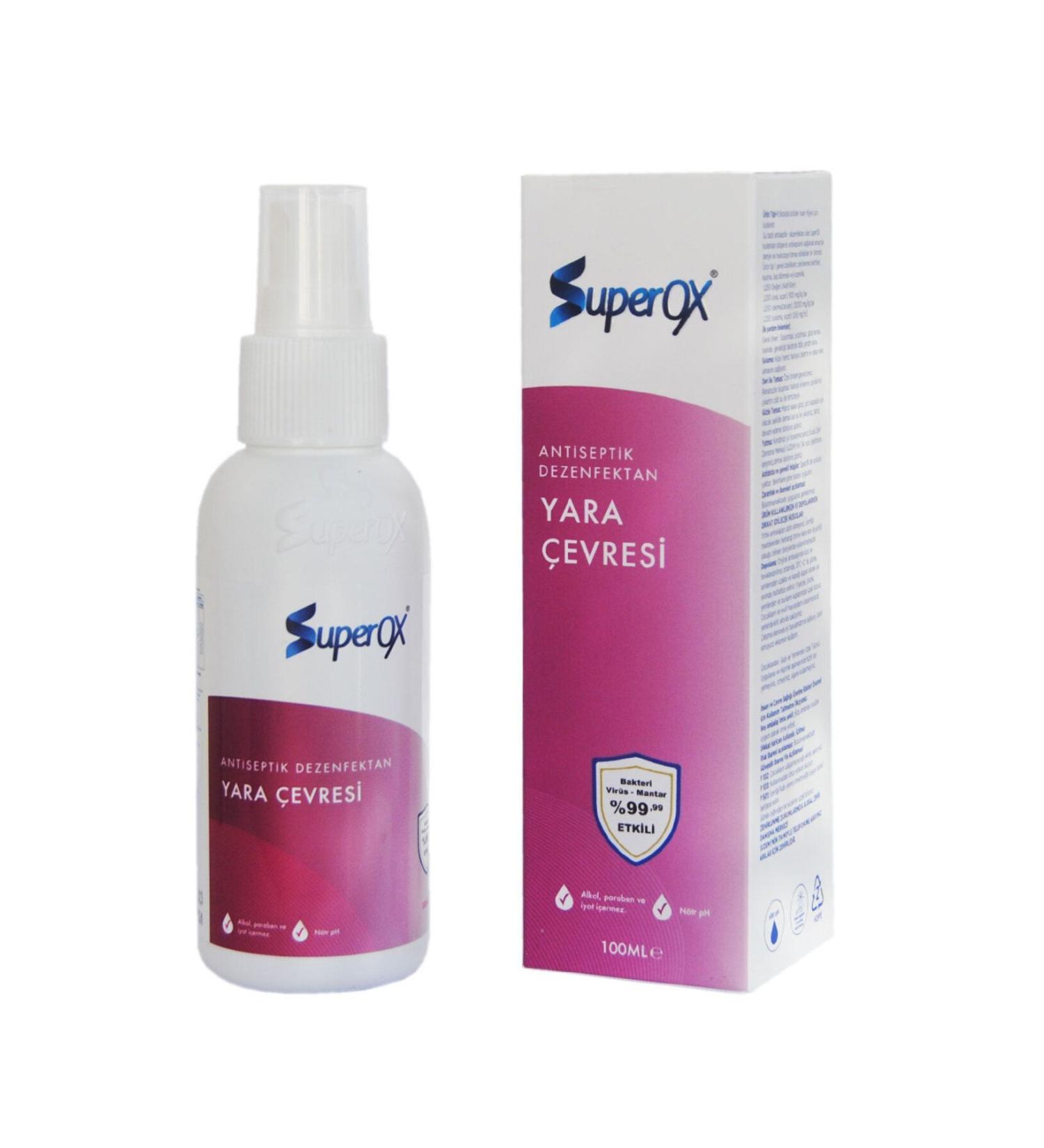 SuperOX Hypochlorous HOCL Wound Antiseptic Disinfectant 100 ml - Buy Online on GoSupps.com