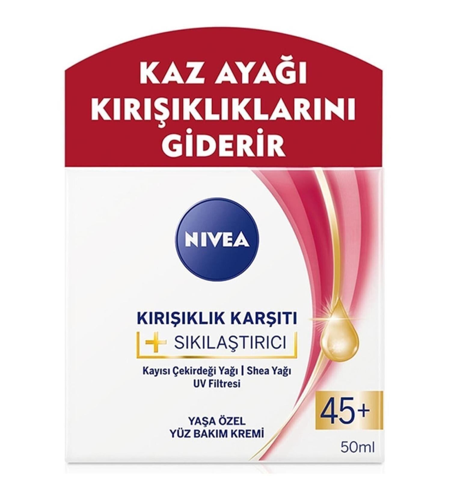 NIVEA Anti-Wrinkle Firming Face Care Cream for 45+ Ages 50 Ml