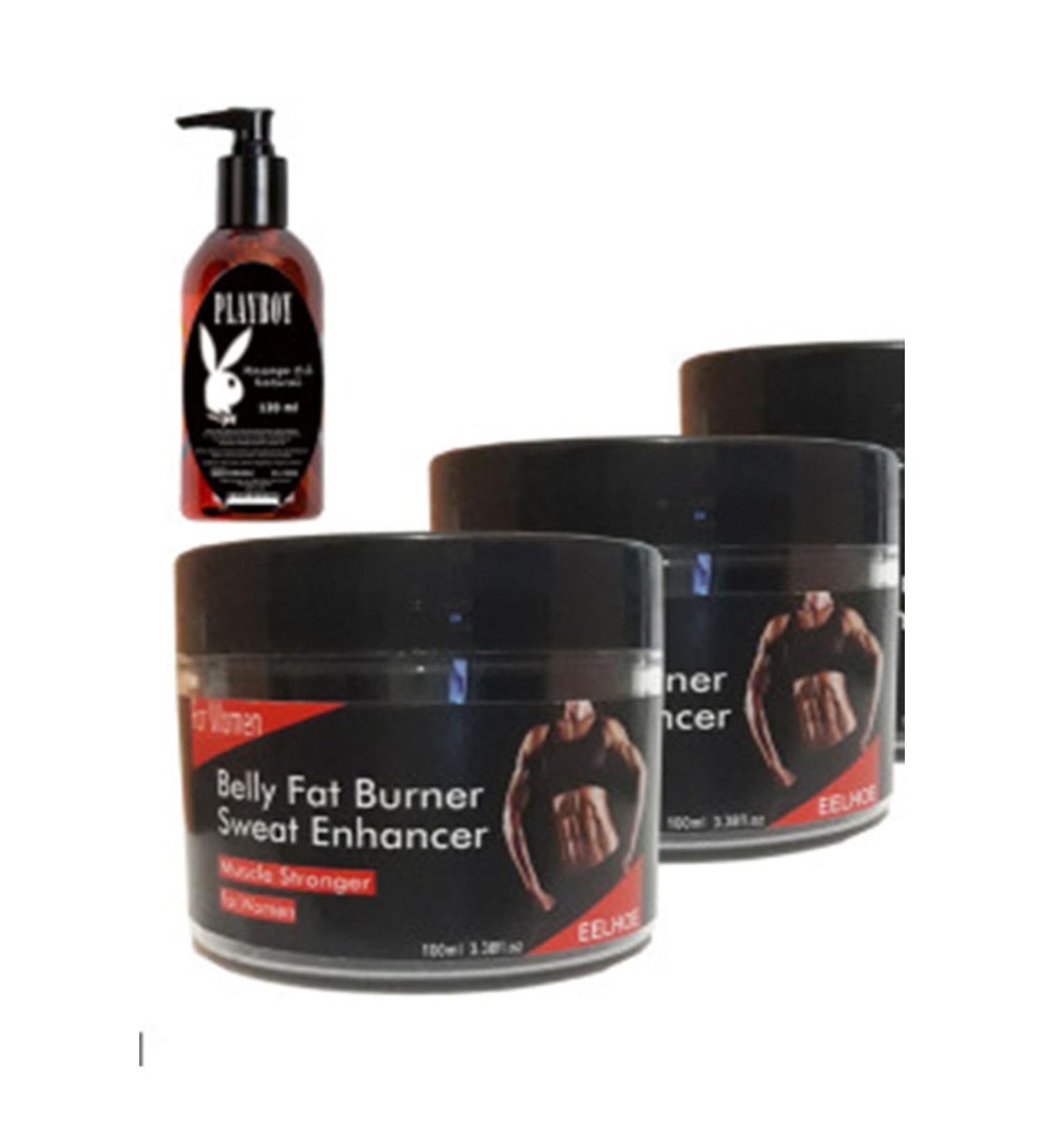 Playboy ForMen BellyFat BurnerCreamSweatEnhancer Men's Belly Fat Burner Firming Exercise Cream 100ml 2Pcs