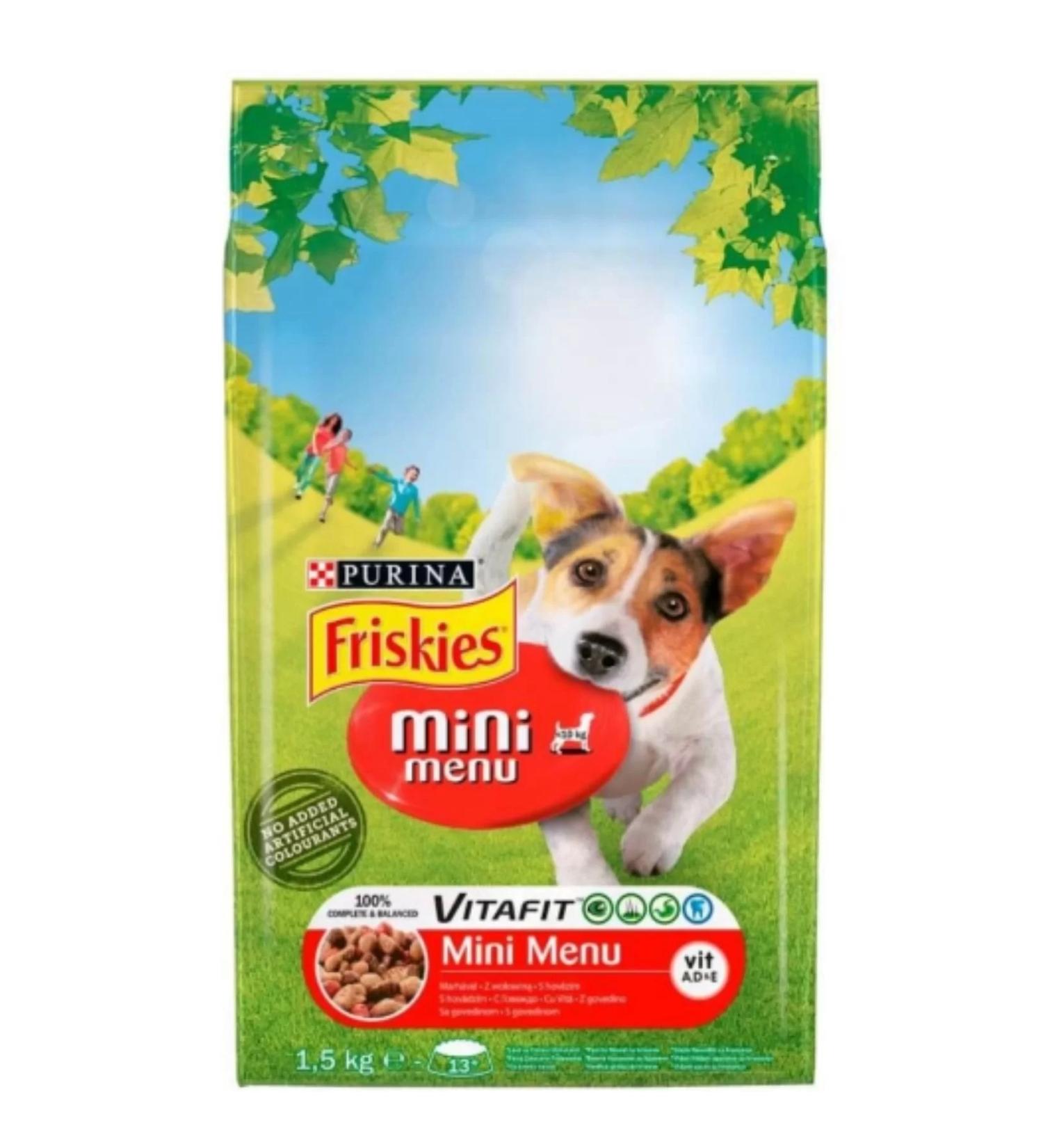 Friskies Mini Menu Meaty Dry Dog Food 1.5 Kg