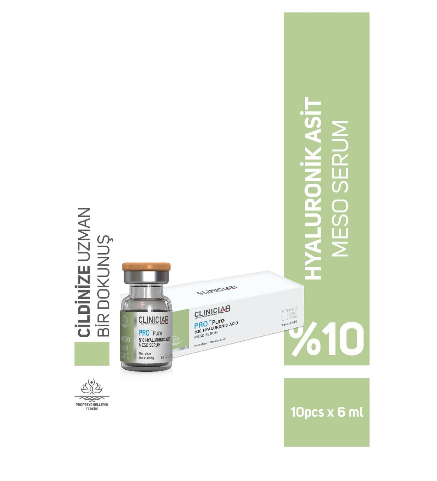 Cliniclab Pro+ Pure Hyaluronic Acid Meso Serum 6 ml x 10 pcs - Buy Online on GoSupps.com
