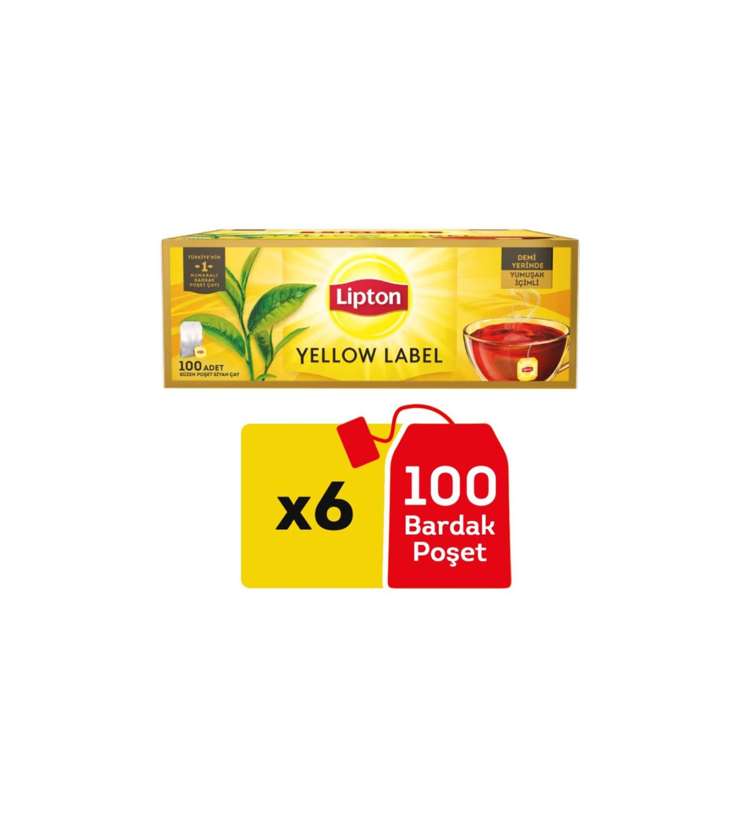Lipton Yellow Label Tea Bag Cup 100pcs x 6pcs - Buy Online on GoSupps.com