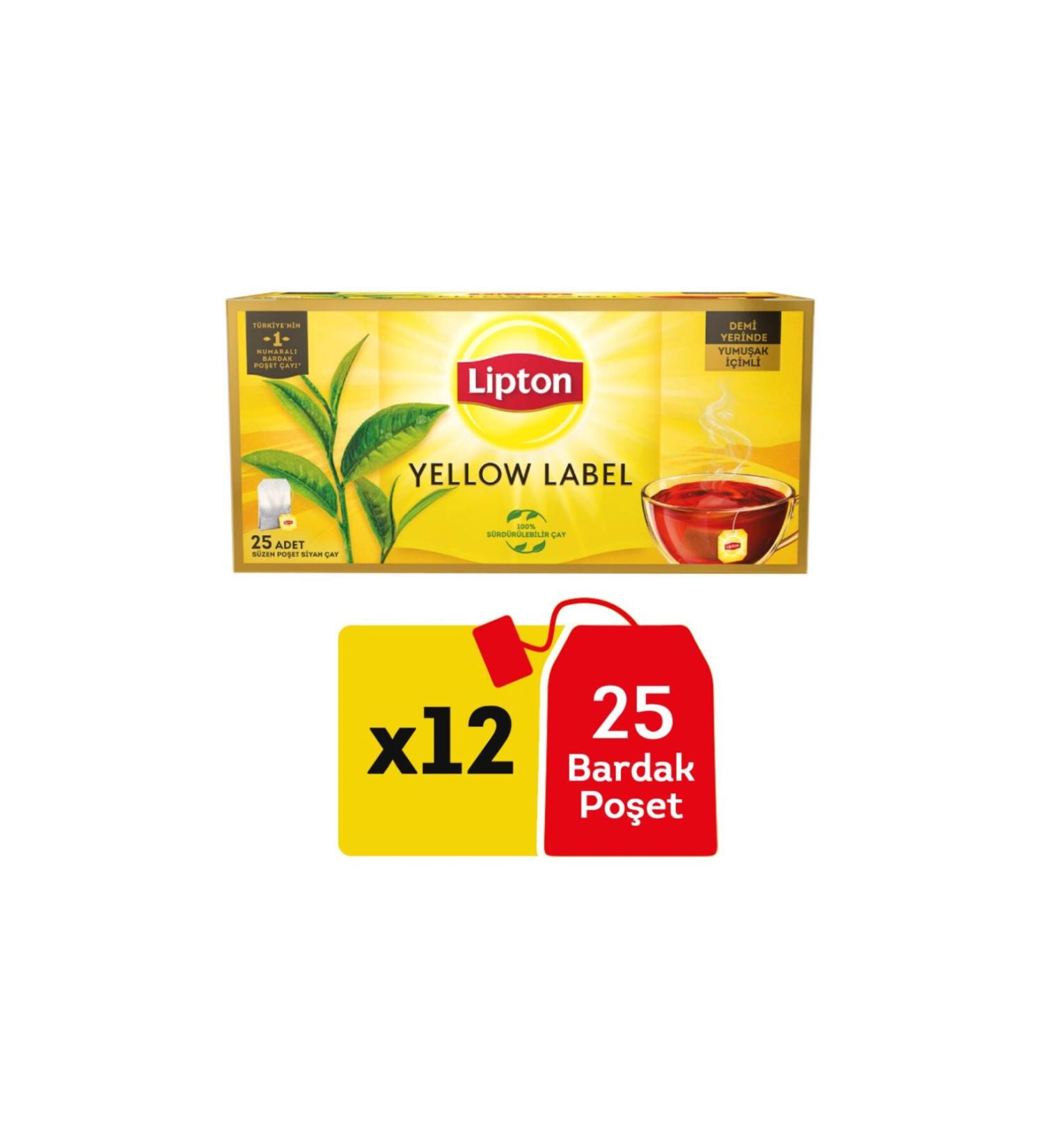 Lipton Yellow Label Tea Bag Cup 25 x 12 pcs