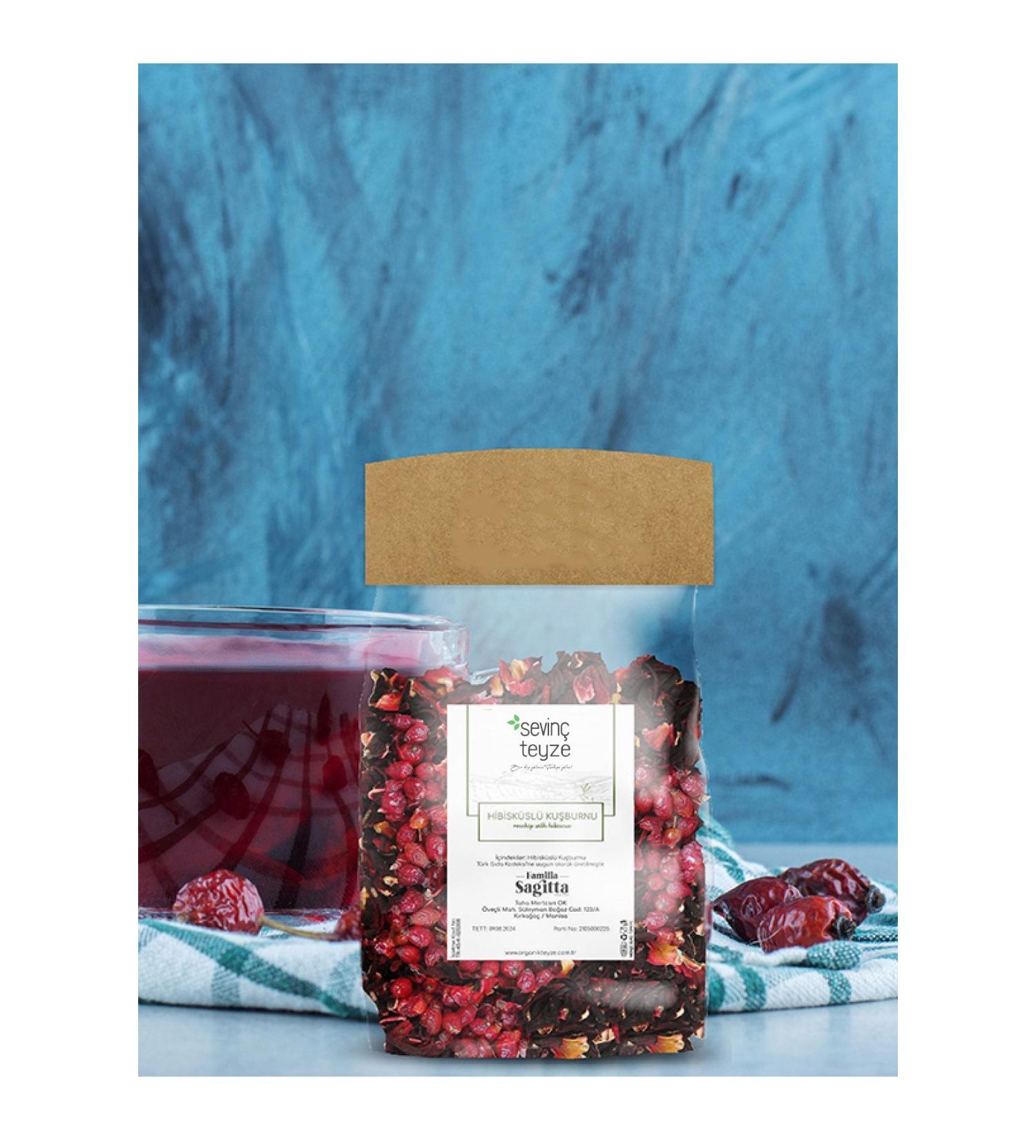 Organic Aunt Sevin Aunt Hibiscus & rosehip Hibiscus & roseship Hibiscus Sabdariffa & rosa Canina 150g.