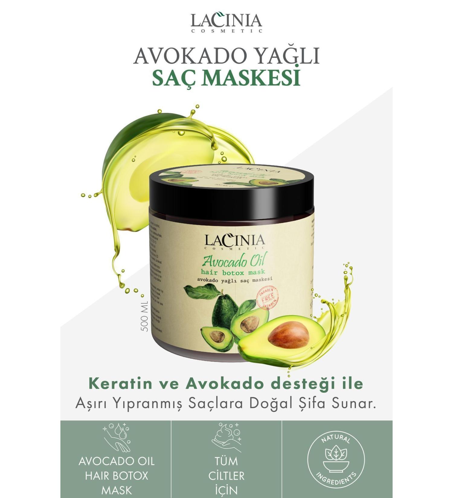 Lacinia Avocado Oil Hair Repair Mask 500 Ml - Buy Online on GoSupps.com