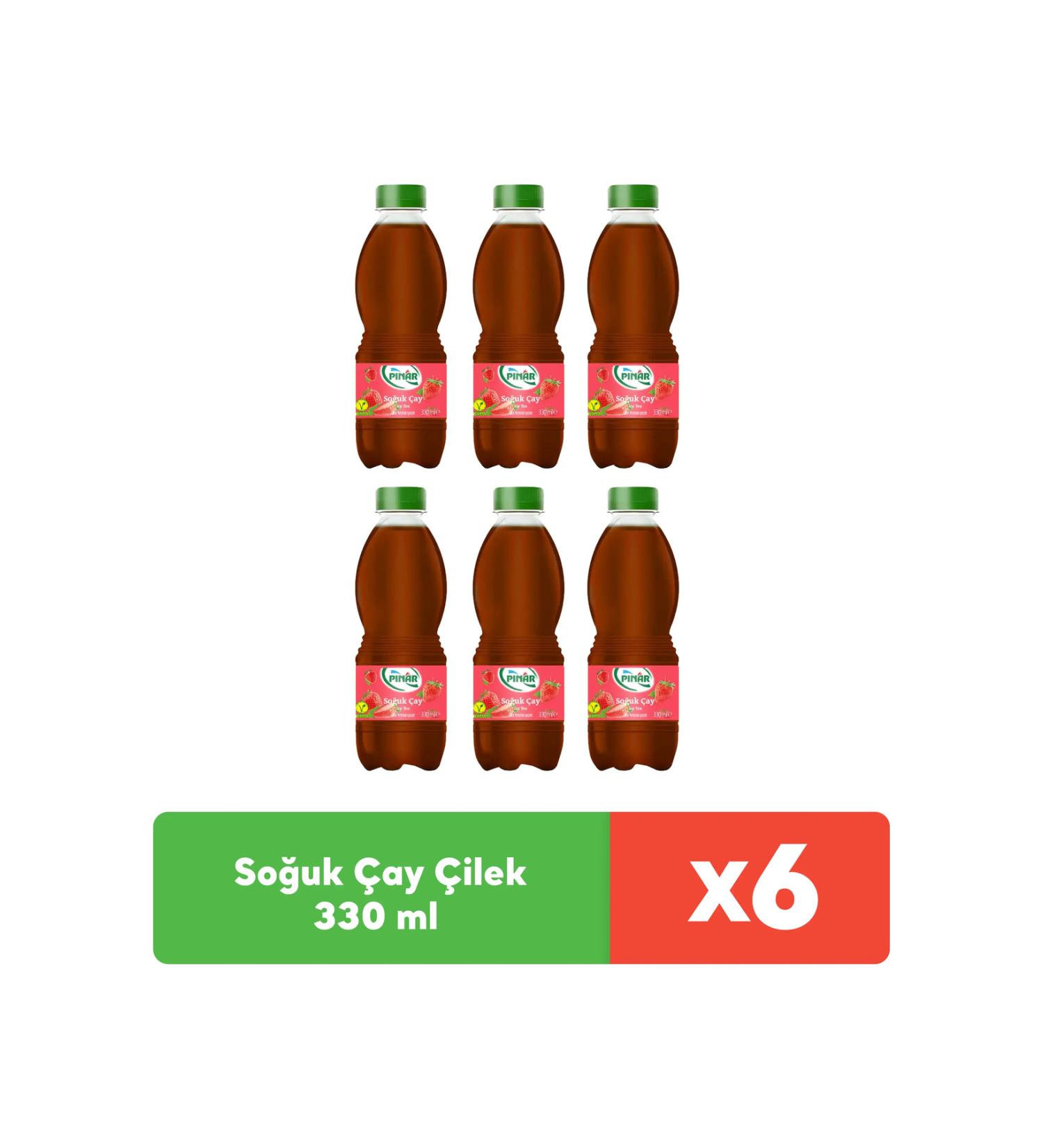 Pinar Iced Tea Strawberry 330 ml x 6 Pieces