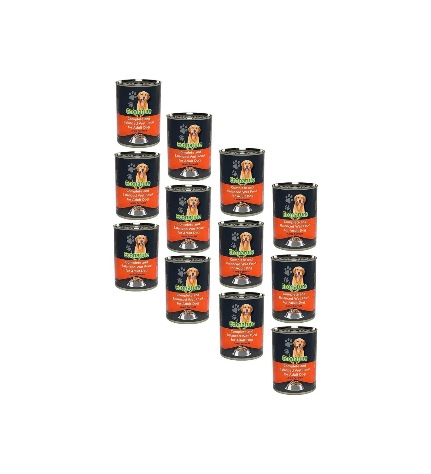 Econature Lamb Meat Canned Dog Food 400 gr x 12 Pieces