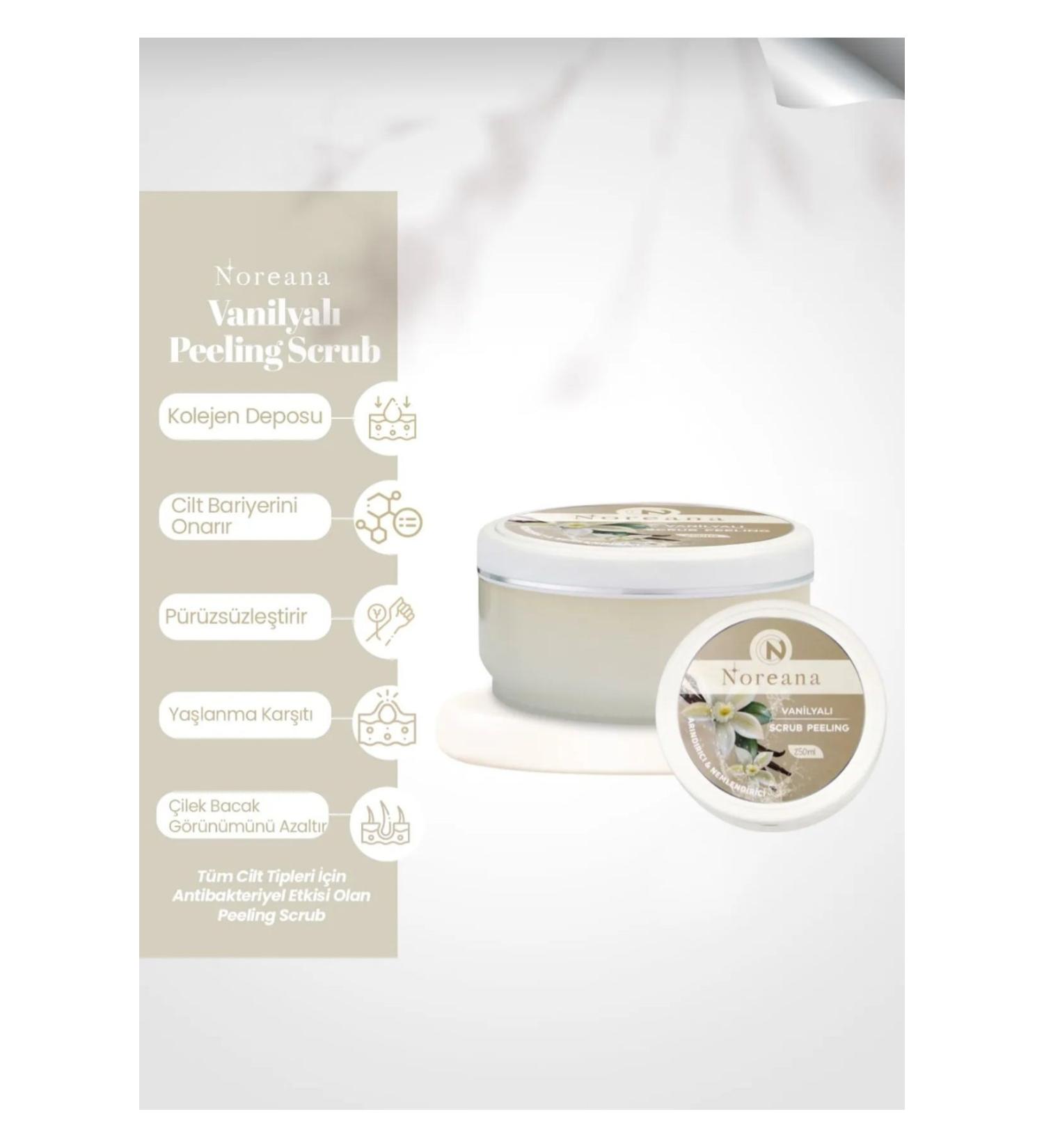 Noreana Vanilla scrub peeling aromatherapy 250ml strawberry leg anti-appearance & regenerating