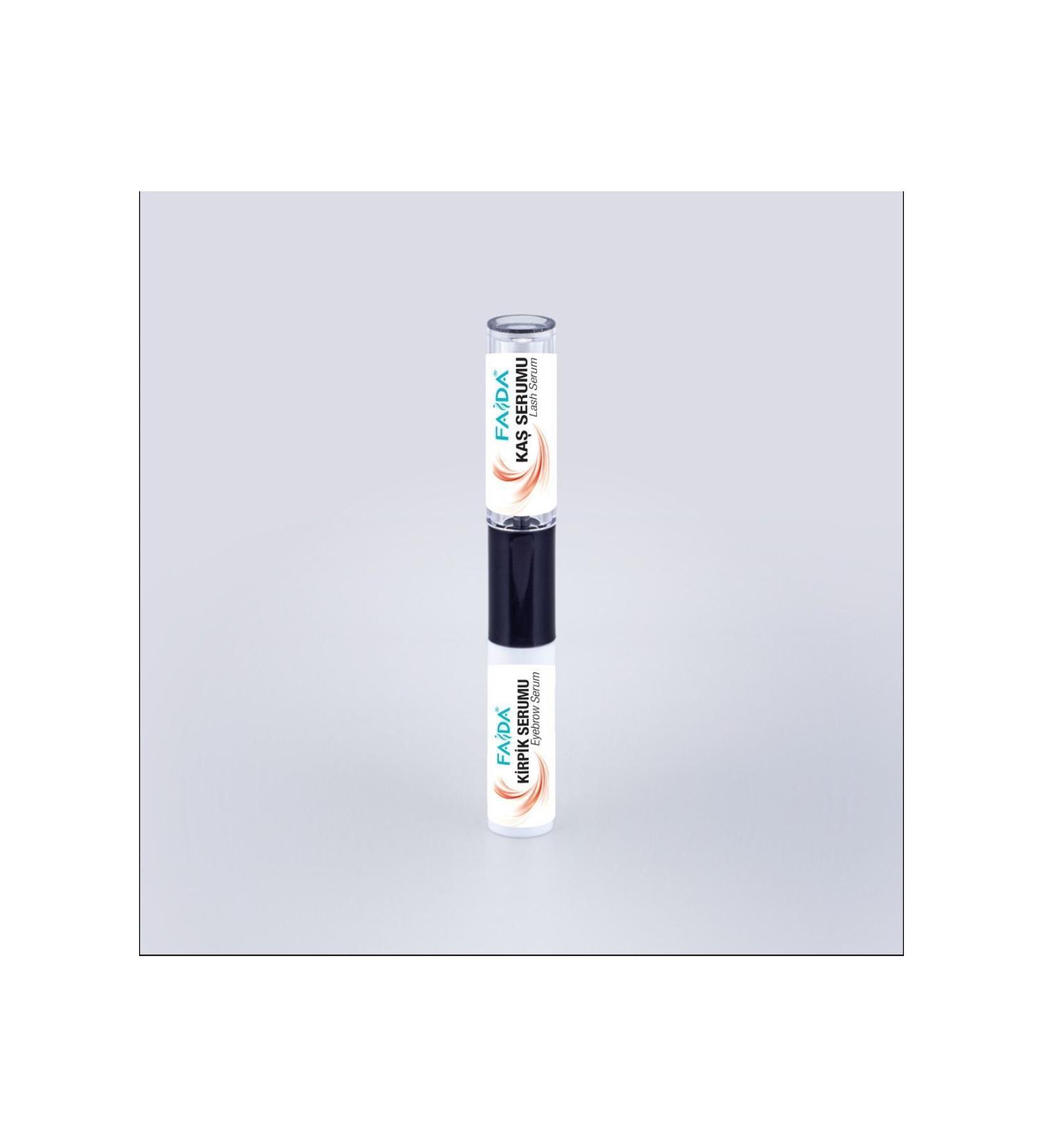 Faida Eyebrow Eyelash Care Oil 10+10ml with Organic Argan Oil Coconut Oil and Natural Vitamin E