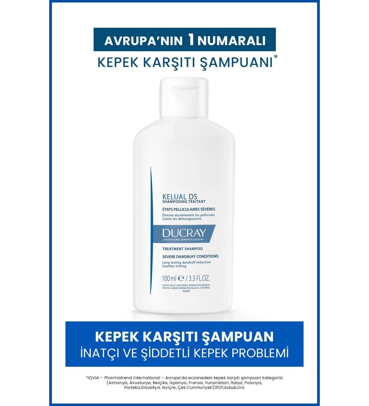 Ducray Kelual DS Anti-Scaling Flaking and Intensive Dandruff Care Shampoo 100ml - Buy Online on GoSupps.com