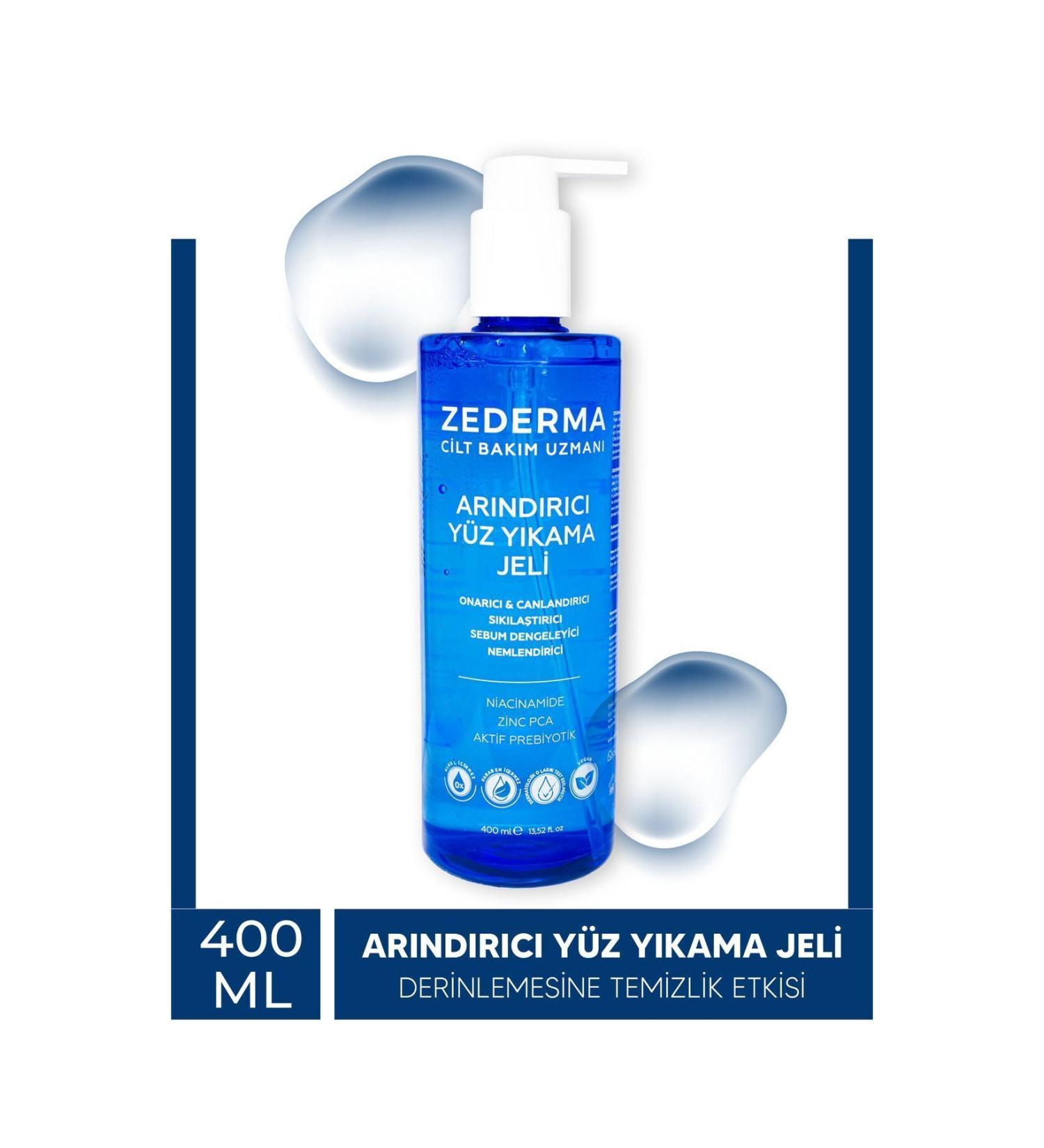 ZEDERMA Purifying Face Wash Gel 400 Ml. For Oily / Acne Prone & Sensitive Skin - Buy Online on GoSupps.com