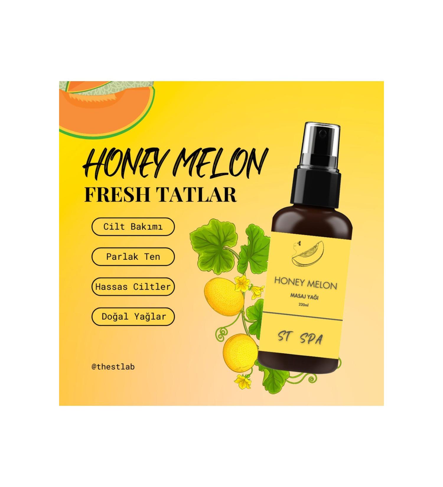 ST SPA Vitamin E Moisturizing Massage Oil 250ml (SPECIAL SOFT FORMULA HONEY-MELONE SCENT)