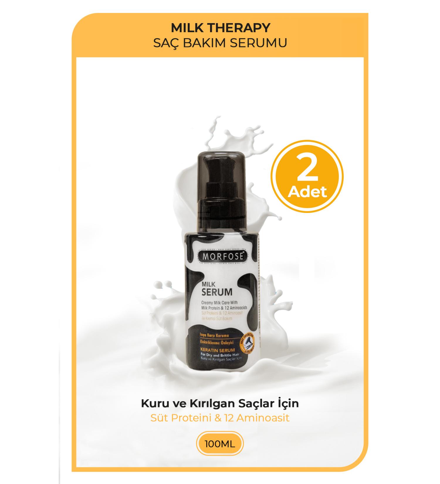 Morfose Milk Therapy Keratin Hair Serum 100 Ml - 2 Pieces - Buy Online on GoSupps.com