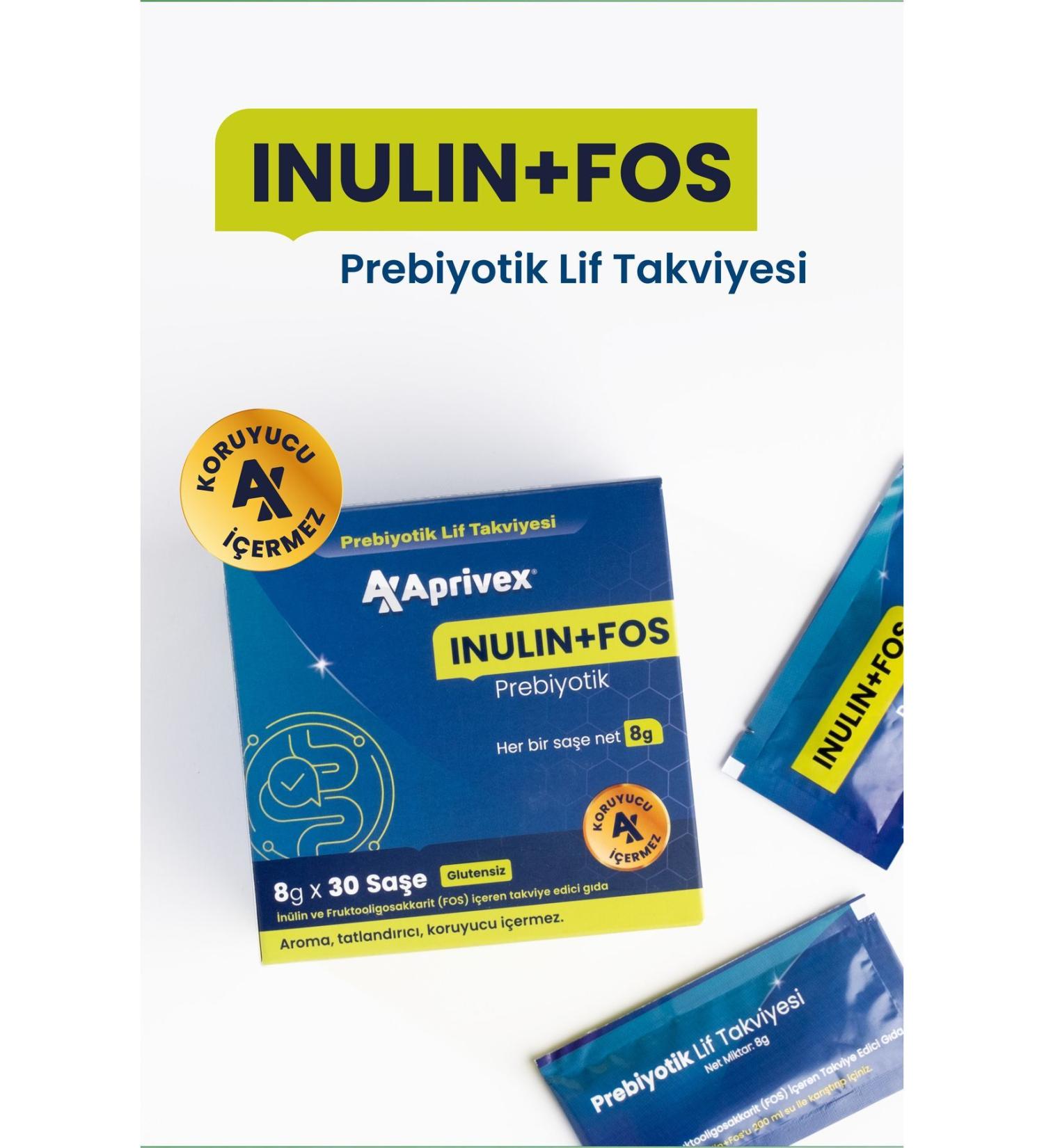 Aprivex Inulin + Fos Prebiotic Fiber Supplement 30 Days Sachet - Buy Online on GoSupps.com