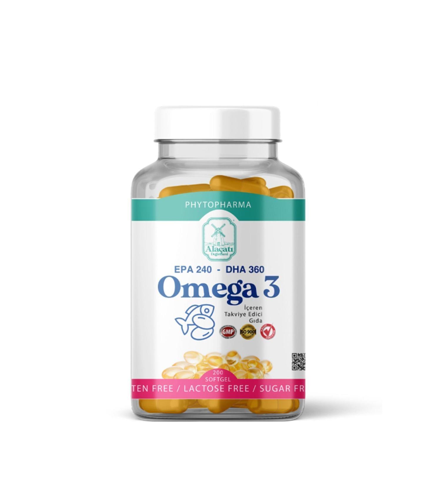 Ala at Mill Omega 3 Epa 240 Dha 360 200 Softgel Capsules 1300 Mg