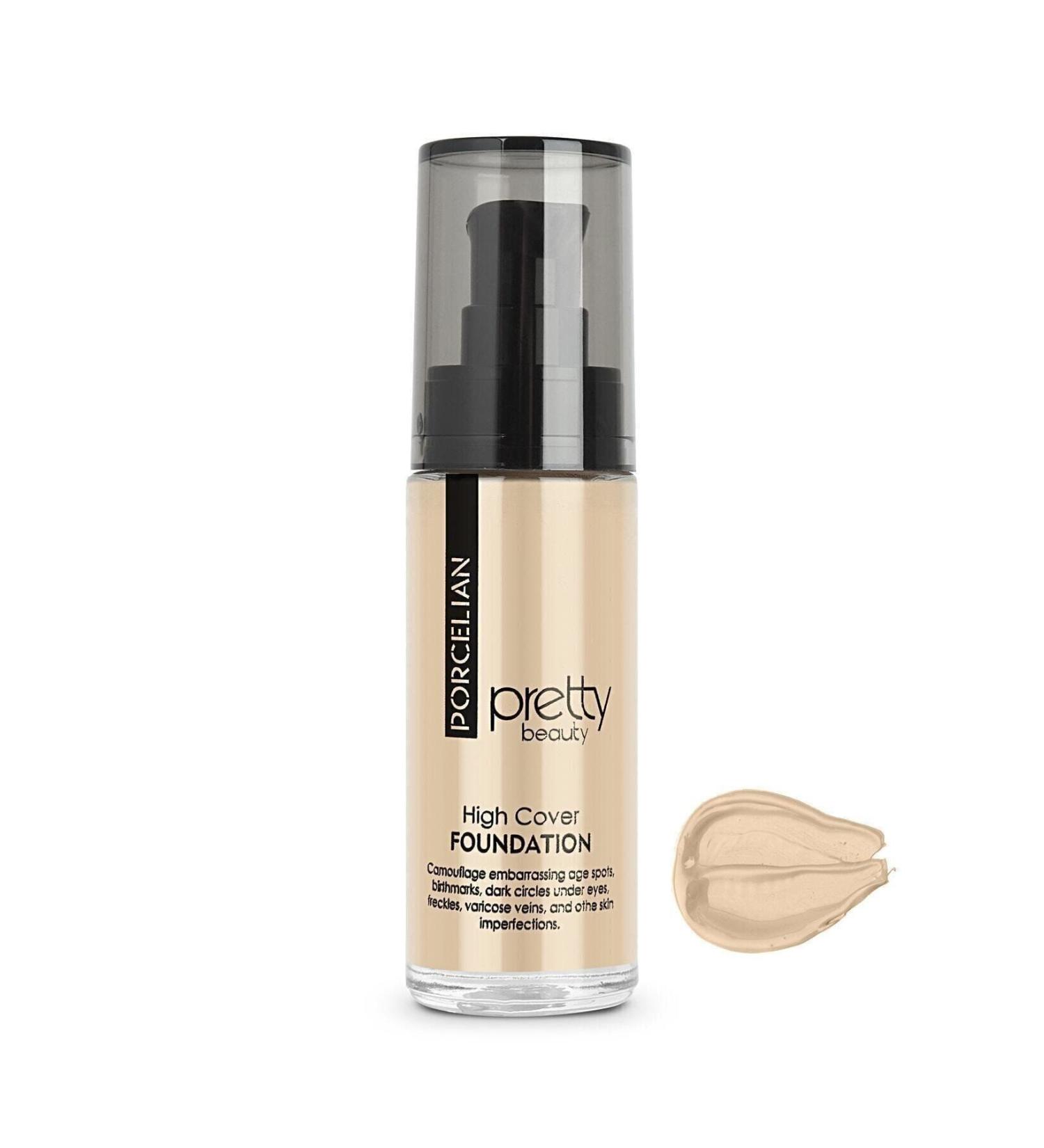 Pretty Beauty High Cover High Coverage Effect Porcelain Foundation No 1 104-1