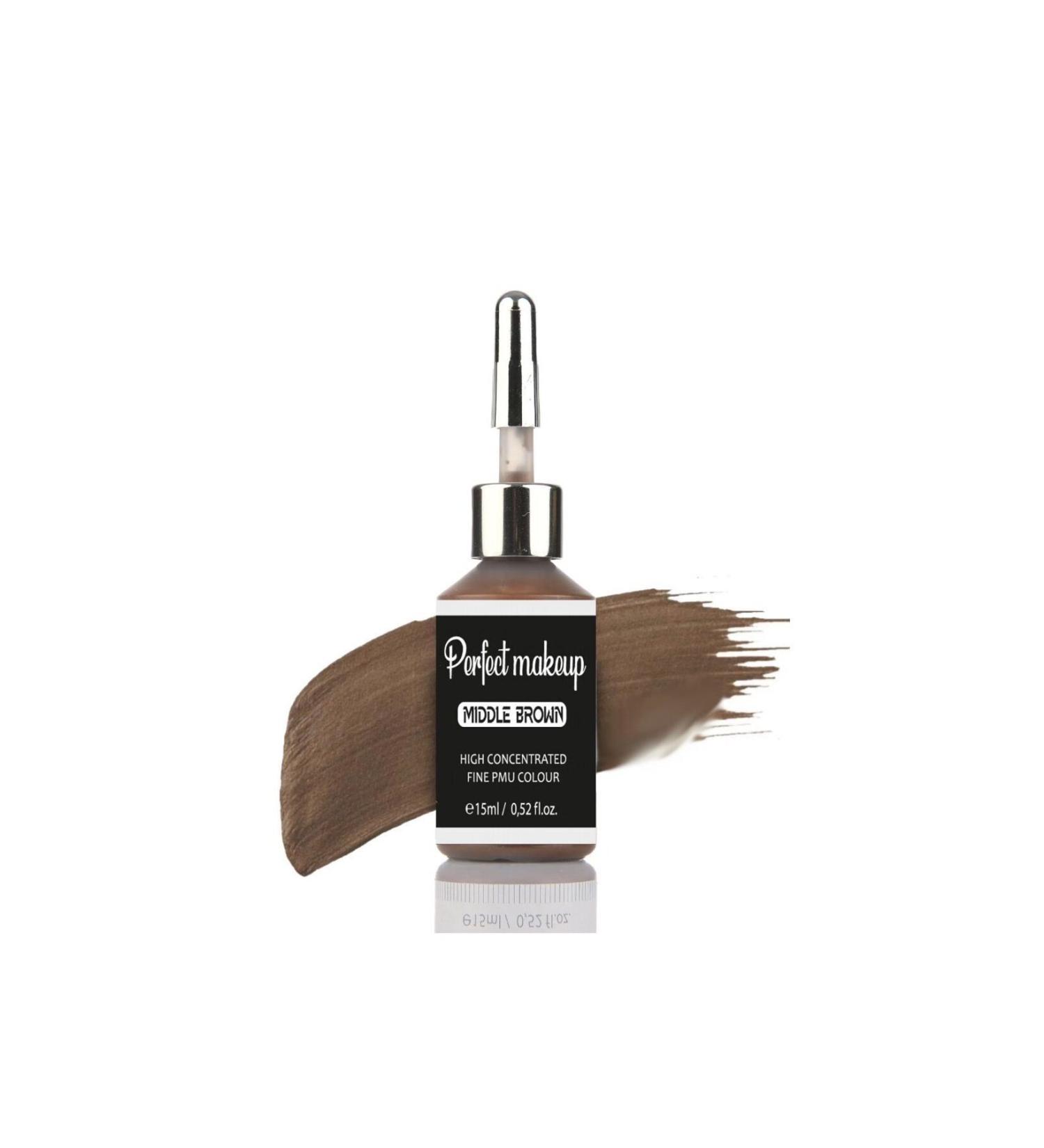 Perfect Makeup Permanent Makeup Dye - Middle Brown 15ml