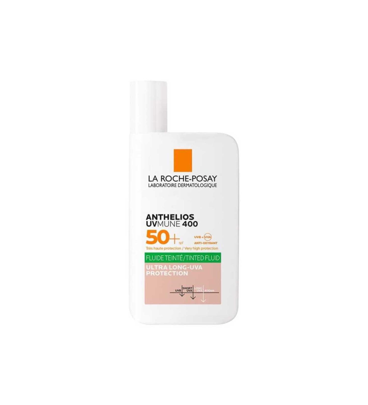 La Roche Posay Anthelios Oil Control Fluid Tinted Face Sunscreen for Oily and Sensitive Skin - Carest Cosmetic