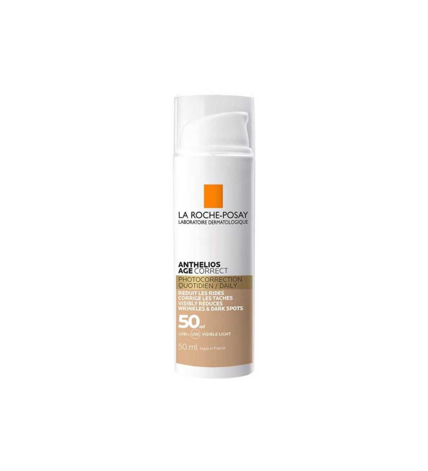 La Roche Posay Anthelios Age Correct SPF50+ Anti-Wrinkle Tinted Sunscreen CC Cream - Carest Cosmetic - Buy Online on GoSupps.com