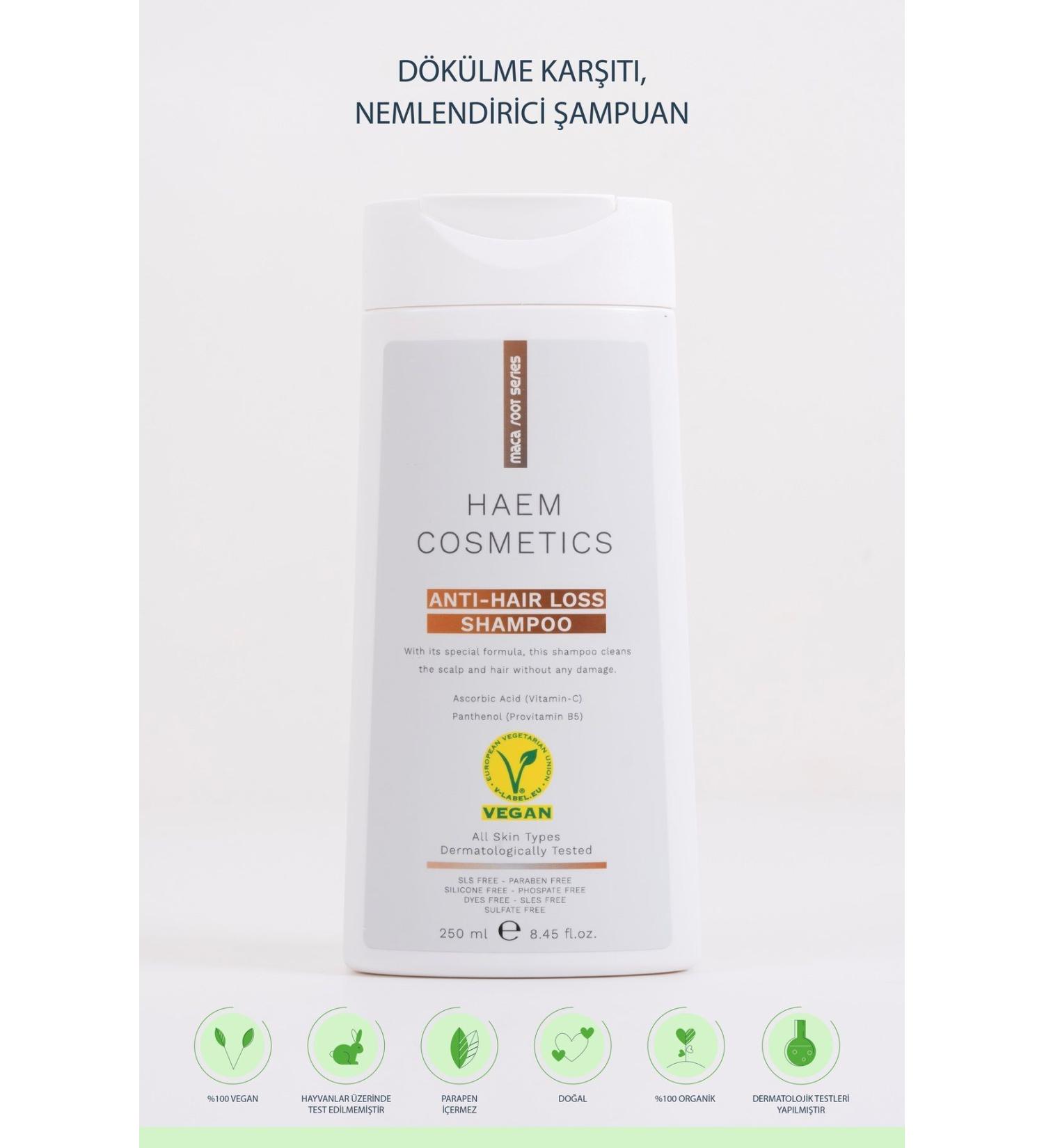 Haem Cosmetics Anti-Hair Loss Special Formula Shampoo Containing Moisturizing Maca Extract 250 Ml