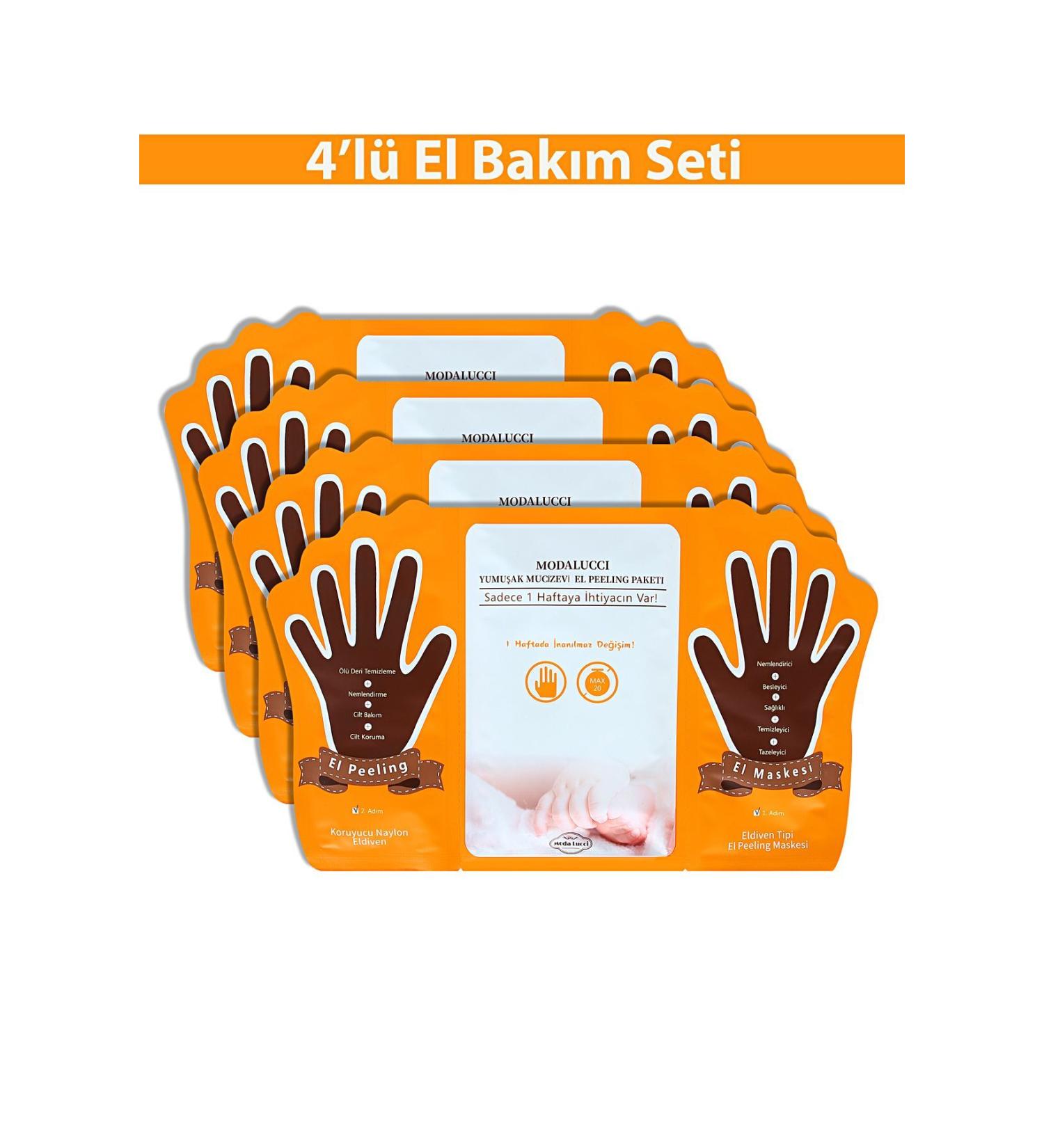 Nilu Moda NILU MODA HAND PEELING - PEELING HAND PEELING MASK 4 PIECE