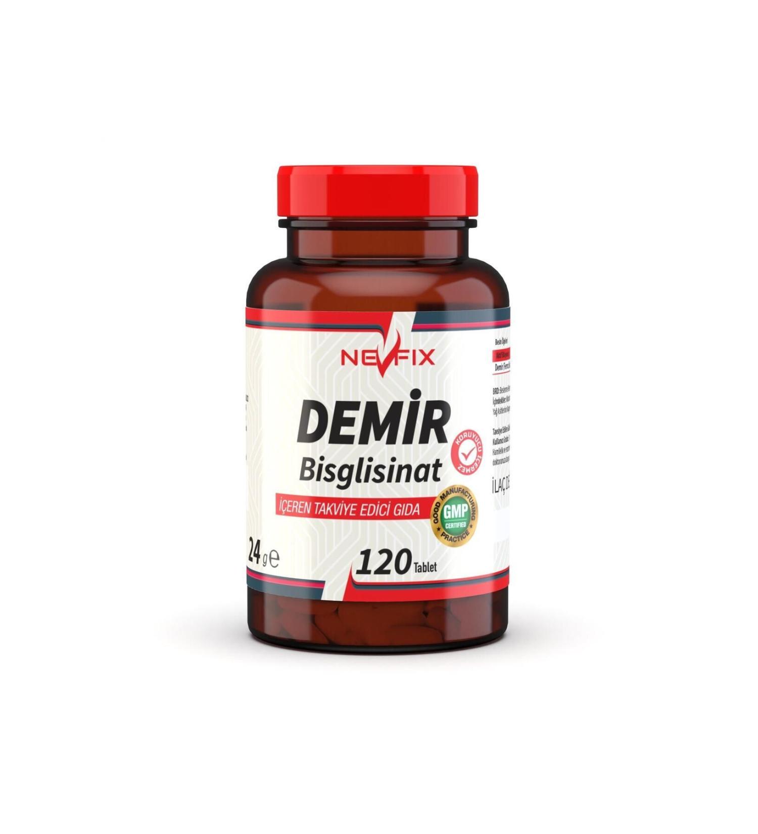 Ncs Nevfix Iron 120 Tablets Bisglycinate